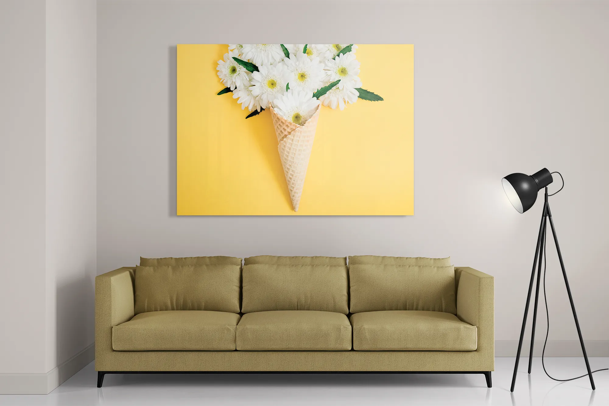 Schilderij Ijshoorn met Bloemen Rechthoek Horizontaal Template DB 50 70 Horizontaal Eten En Drinken 15 2