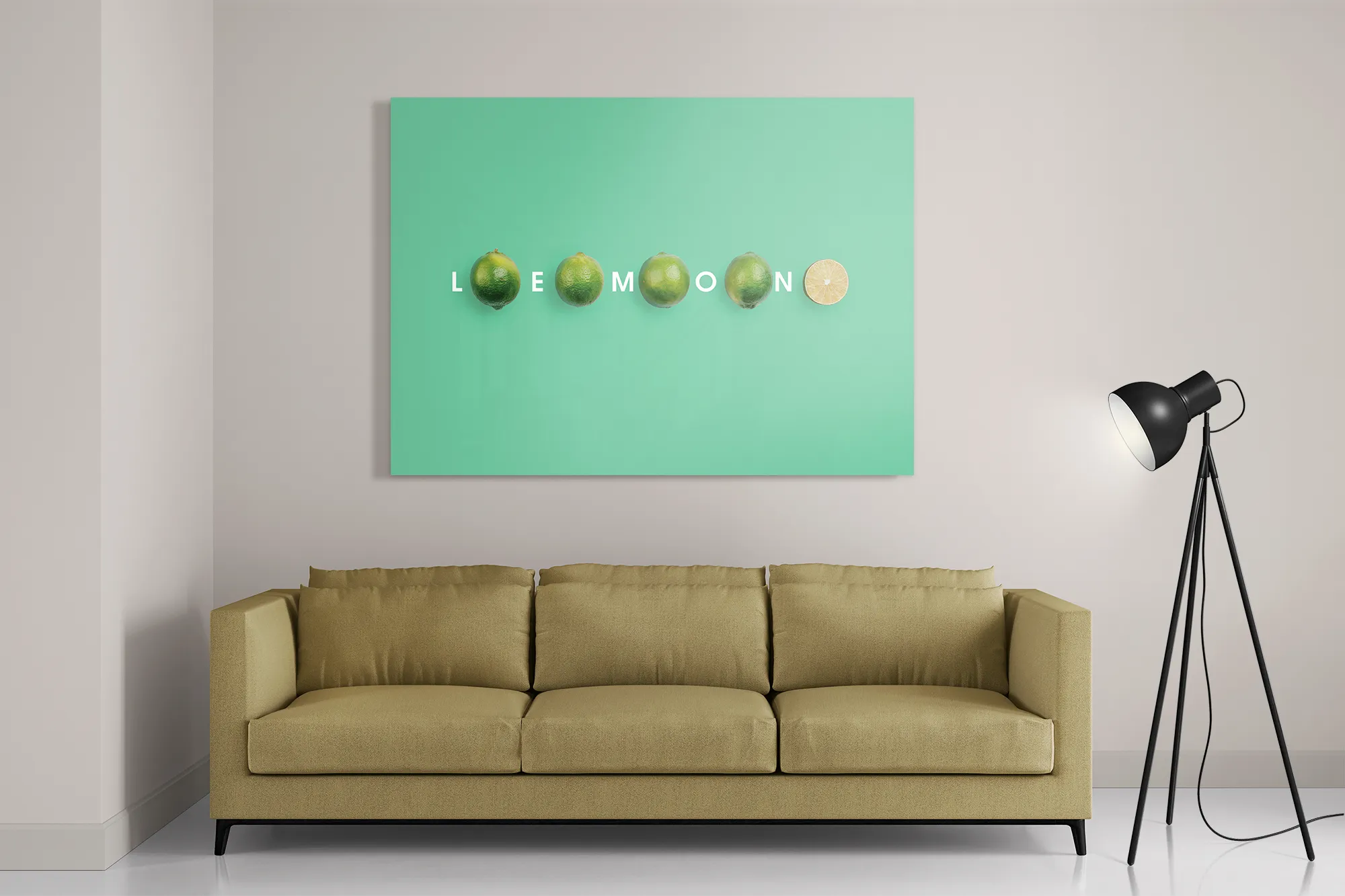 Schilderij Lemon Groen Rechthoek Horizontaal Template DB 50 70 Horizontaal Eten En Drinken 2 2