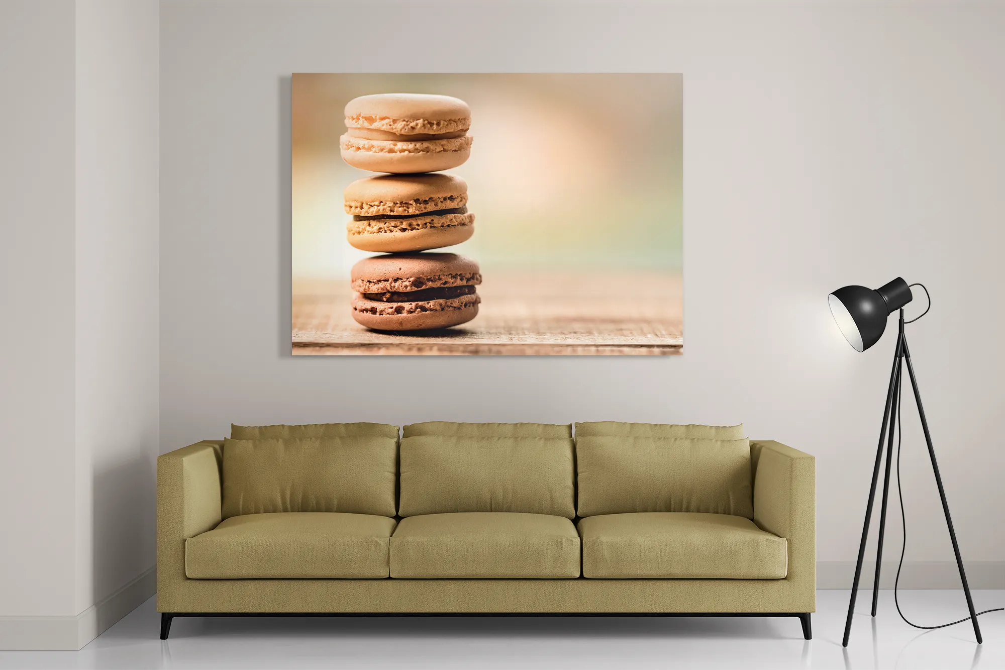 Schilderij Macarons Beige Tinten 02 Rechthoek Horizontaal Template DB 50 70 Horizontaal Eten En Drinken 31 2