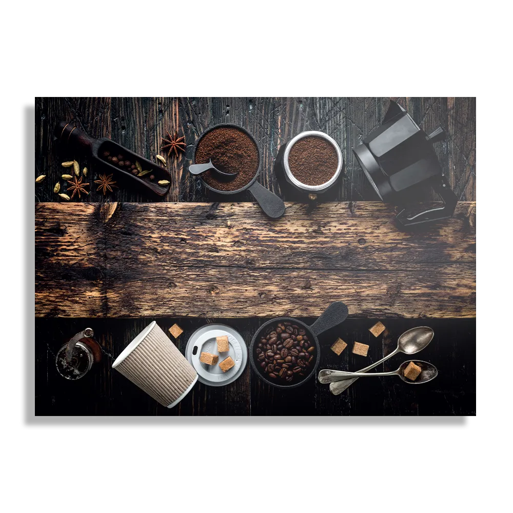 Schilderij Home Made Coffees Set Rechthoek Horizontaal Template DB 50 70 Horizontaal Eten En Drinken 43 1