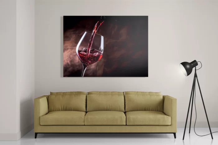 Schilderij Glas Rode wijn 02 Rechthoek Horizontaal Template DB 50 70 Horizontaal Eten En Drinken 51 2
