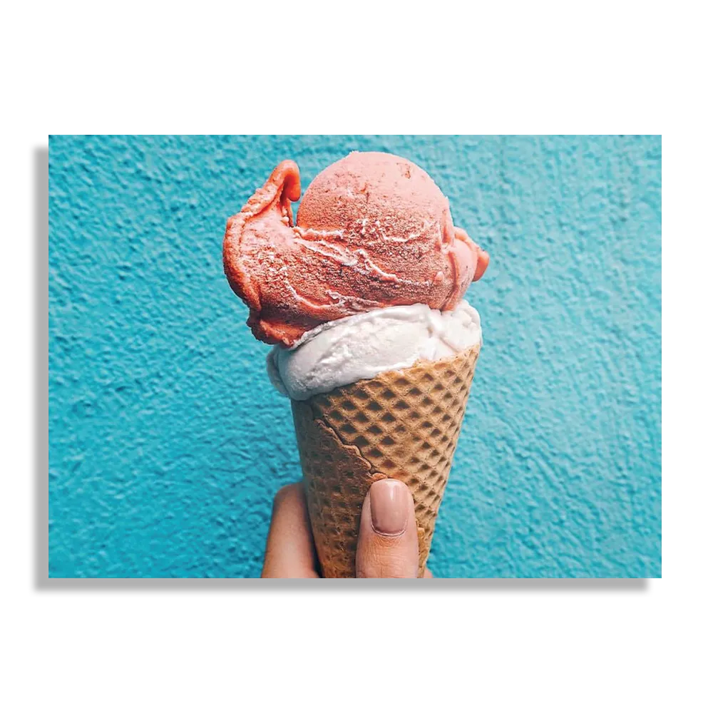 Schilderij Ijsco op Hoorn Rechthoek Horizontaal Template DB 50 70 Horizontaal Eten En Drinken 53 1