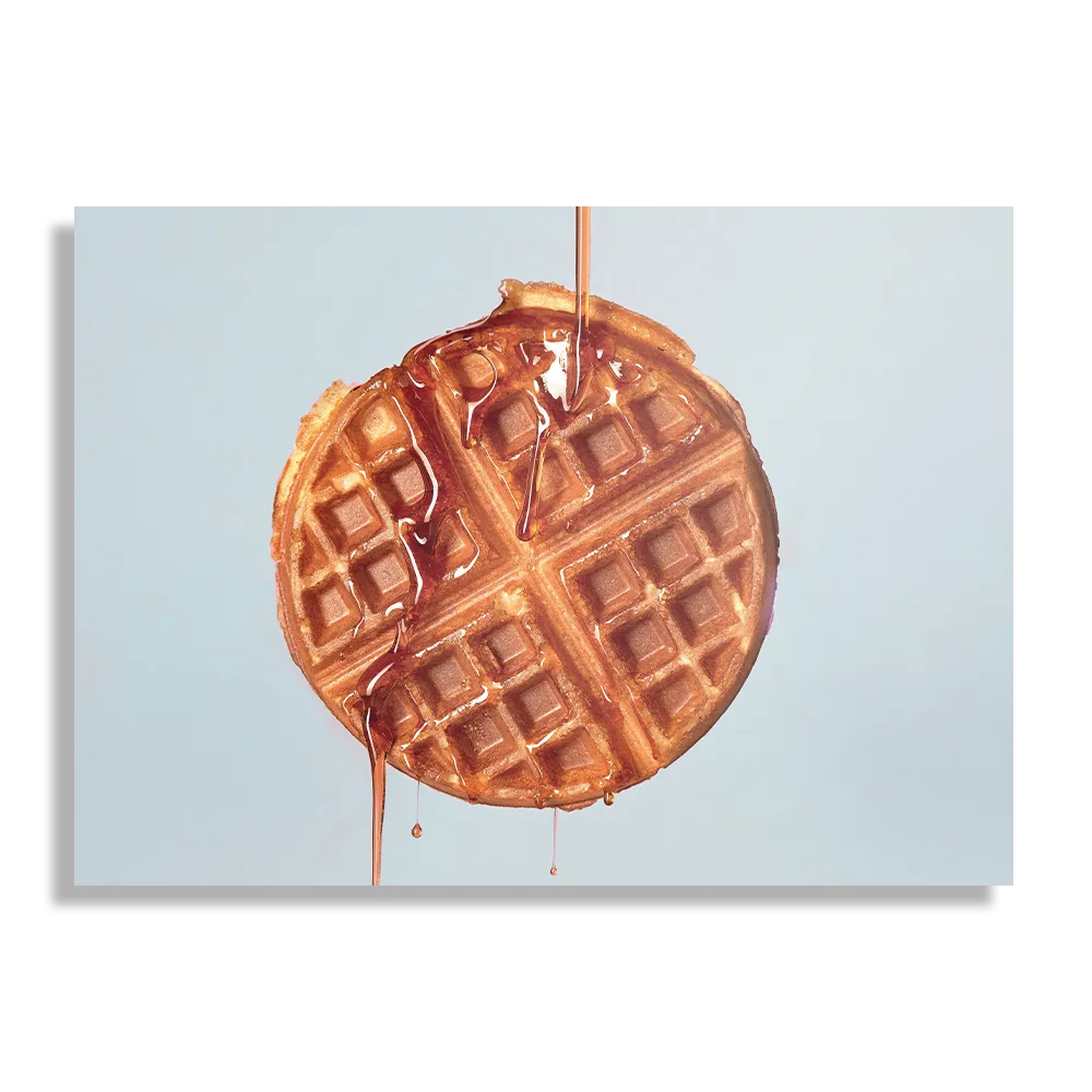Schilderij Wafel met Karamelsaus Rechthoek Horizontaal Template DB 50 70 Horizontaal Eten En Drinken 72 1