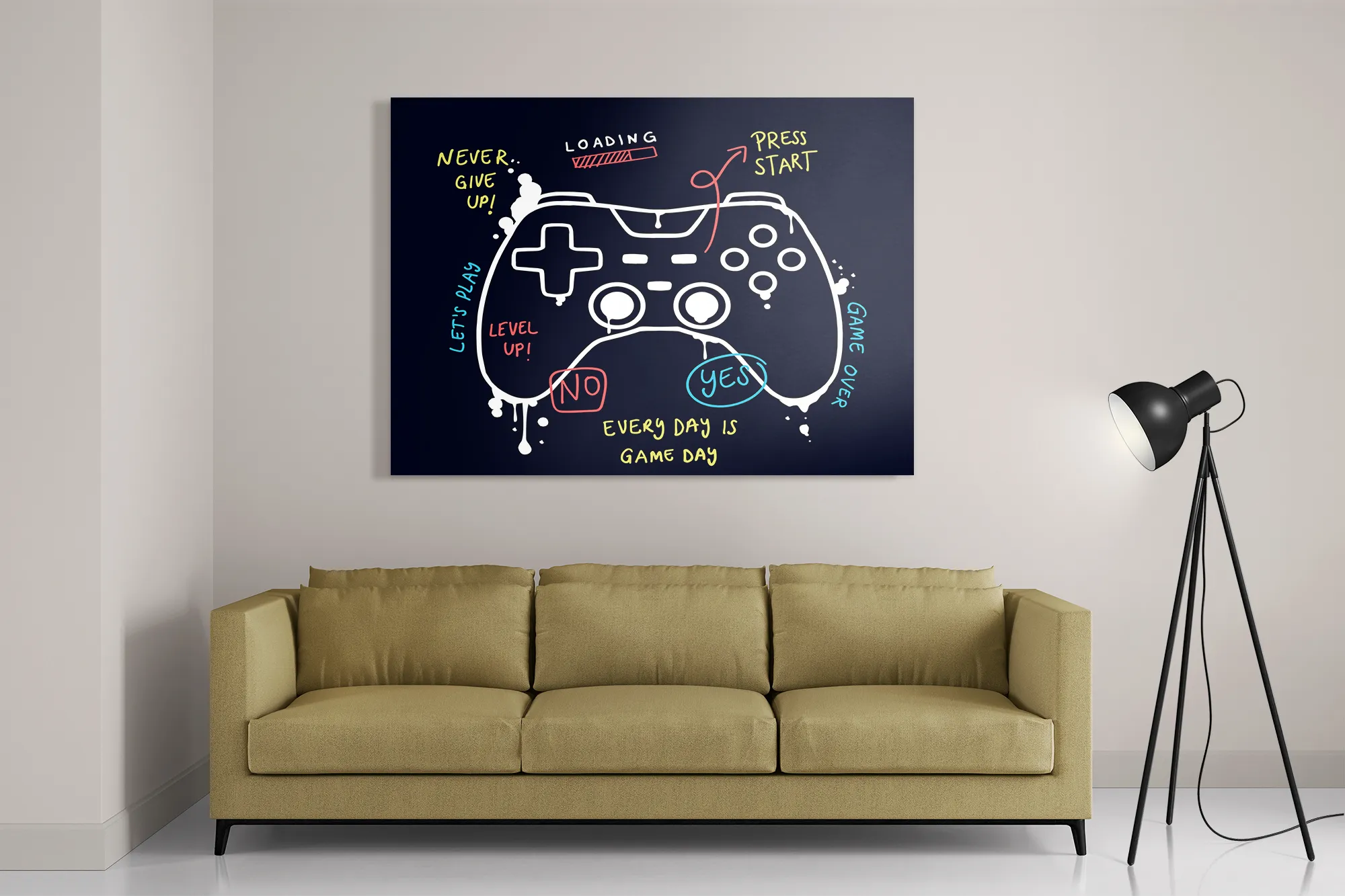 Schilderij Game Controller Rechthoek Horizontaal Template DB 50 70 Horizontaal Gaming En Spel 14 2