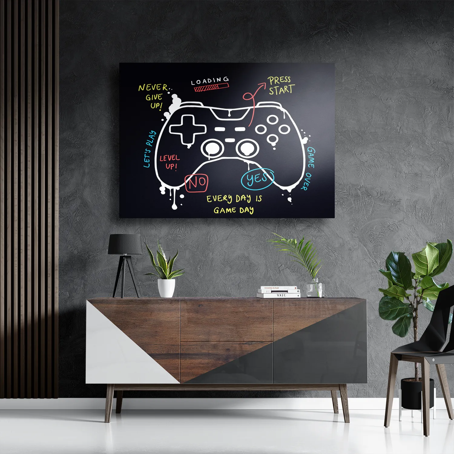 Schilderij Game Controller Rechthoek Horizontaal Template DB 50 70 Horizontaal Gaming En Spel 14 3