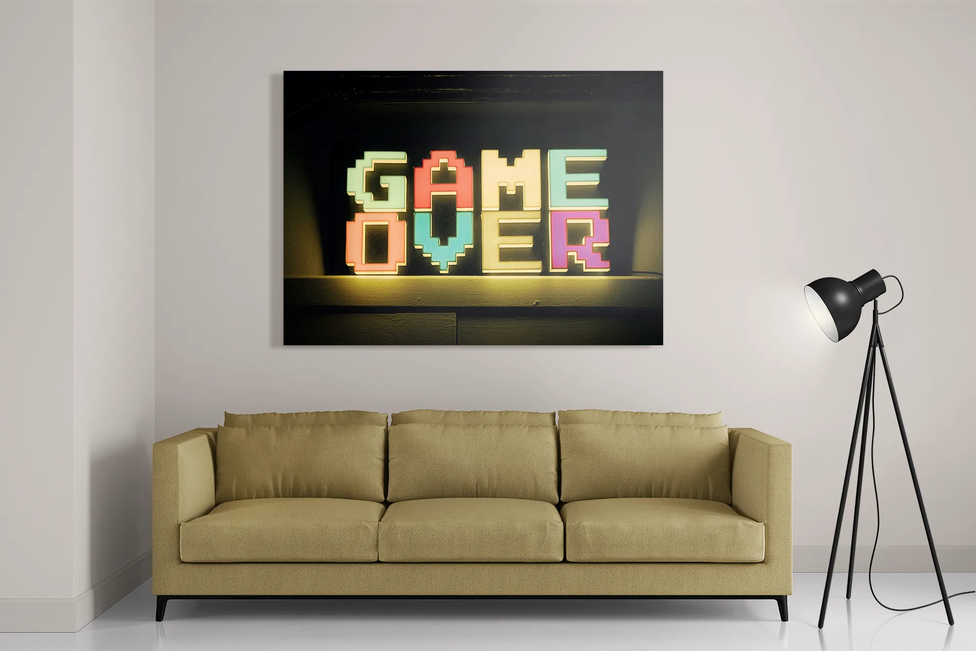 Schilderij Game Over Rechthoek Horizontaal Template DB 50 70 Horizontaal Gaming En Spel 2 2