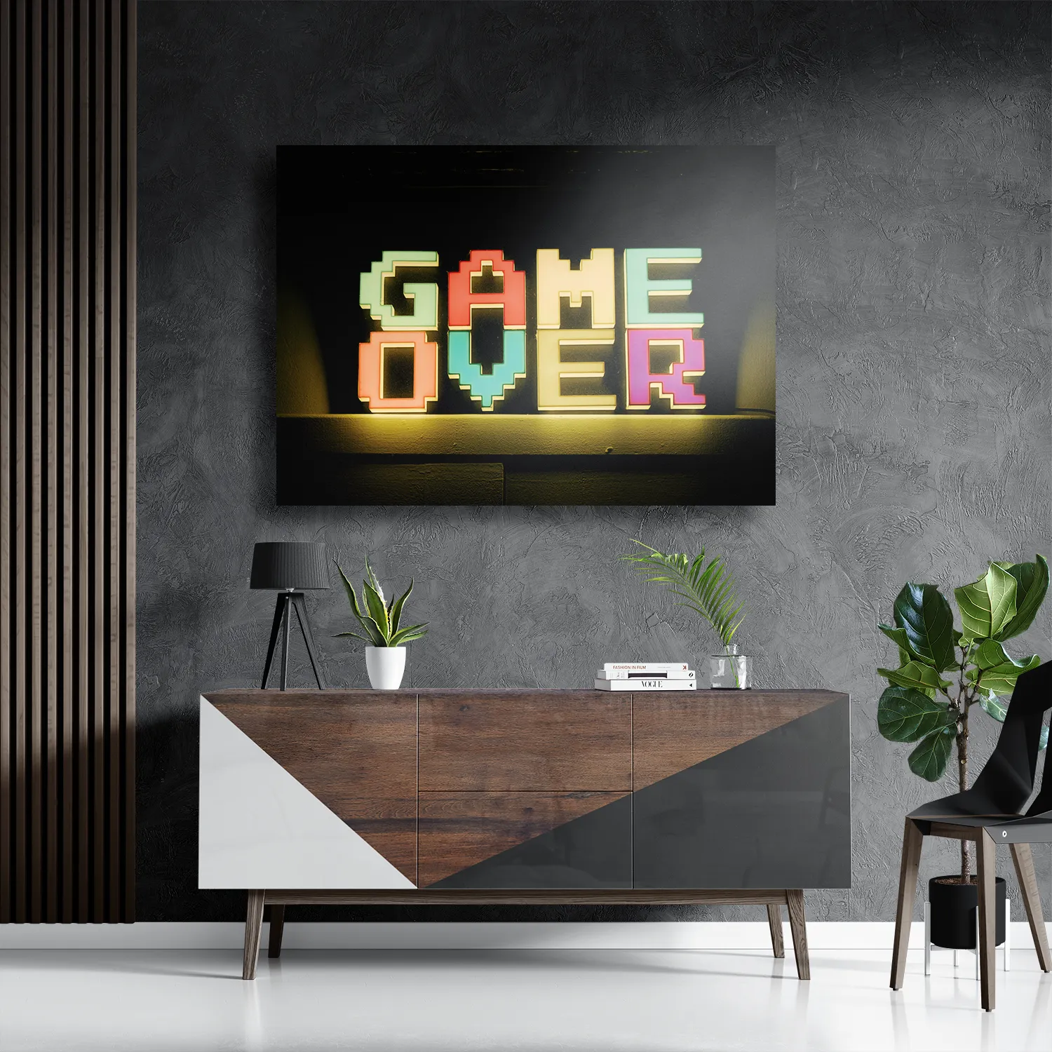 Schilderij Game Over Rechthoek Horizontaal Template DB 50 70 Horizontaal Gaming En Spel 2 3