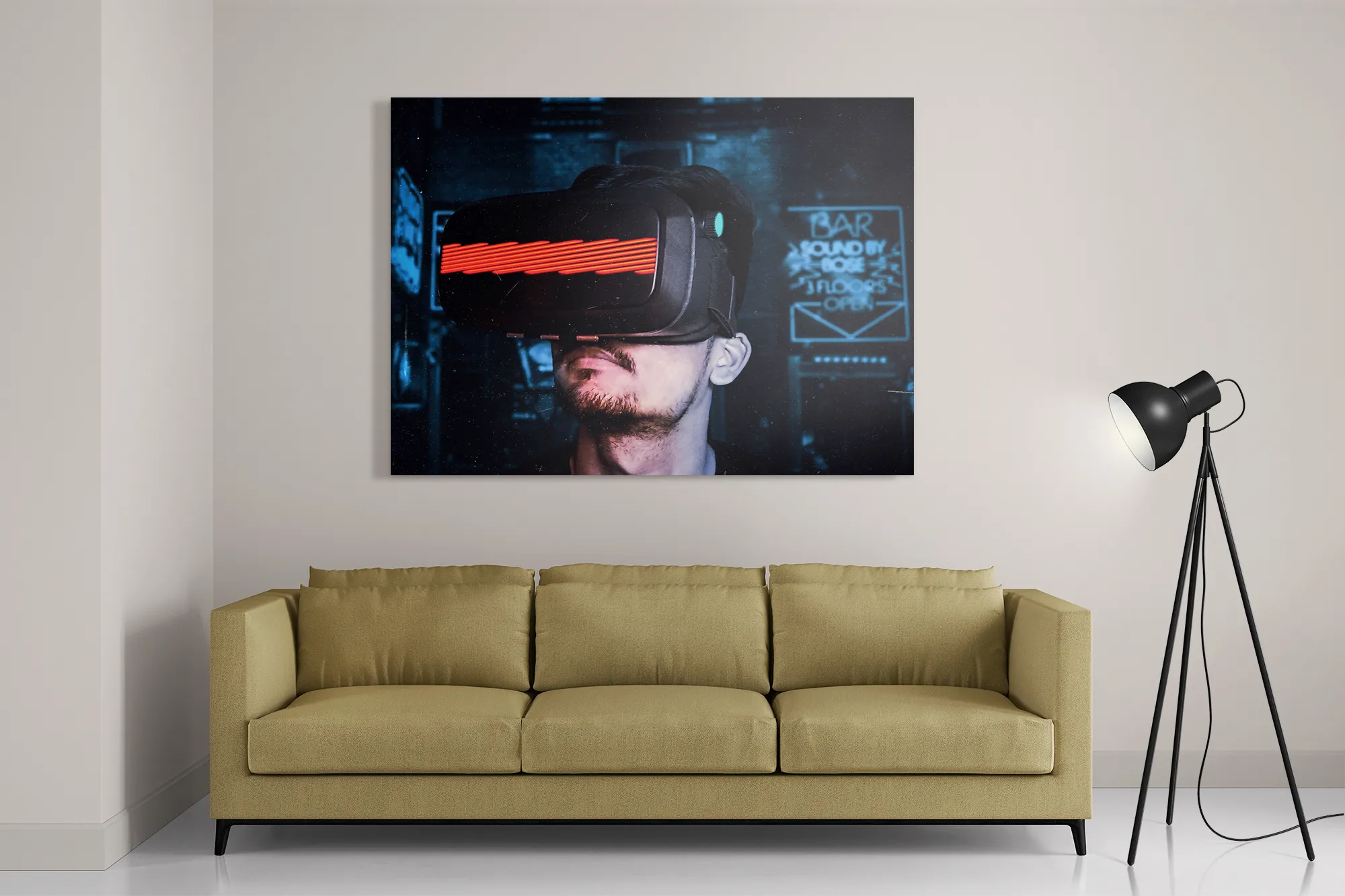 Schilderij VR Bril Rechthoek Horizontaal Template DB 50 70 Horizontaal Gaming En Spel 5 2