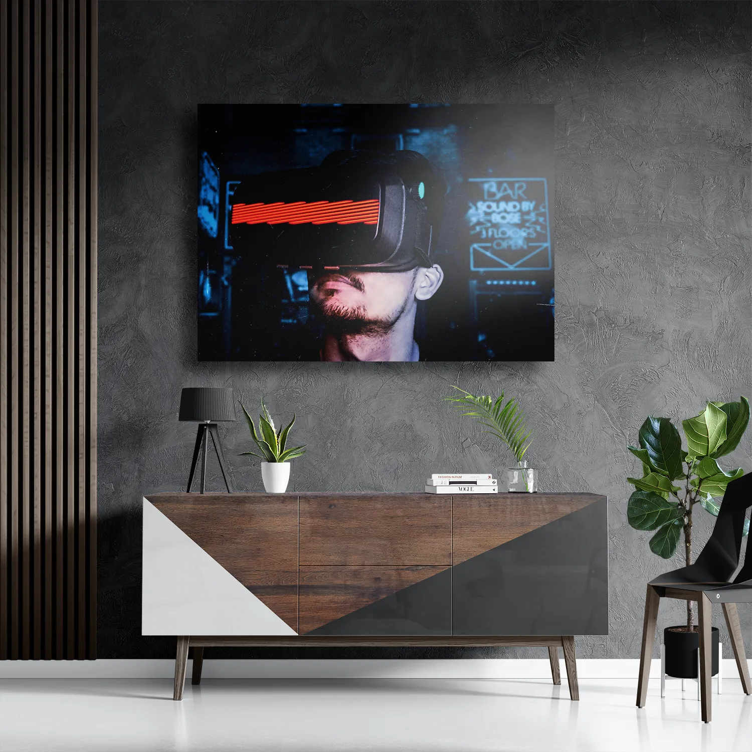 Schilderij VR Bril Rechthoek Horizontaal Template DB 50 70 Horizontaal Gaming En Spel 5 3