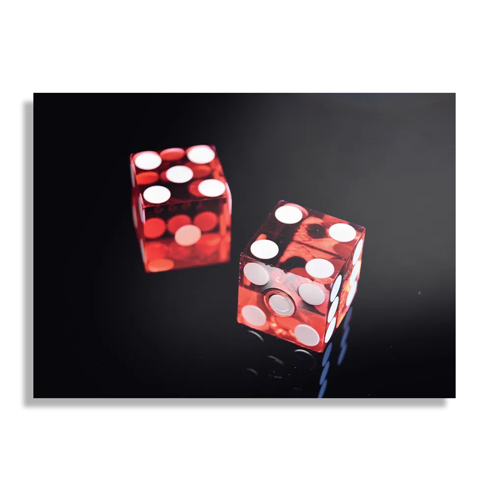 Schilderij De Dobbelstenen Rechthoek Horizontaal Template DB 50 70 Horizontaal Gaming En Spel 6 1