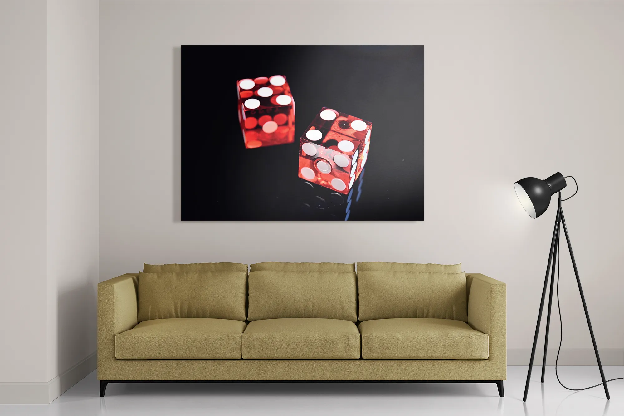 Schilderij De Dobbelstenen Rechthoek Horizontaal Template DB 50 70 Horizontaal Gaming En Spel 6 2