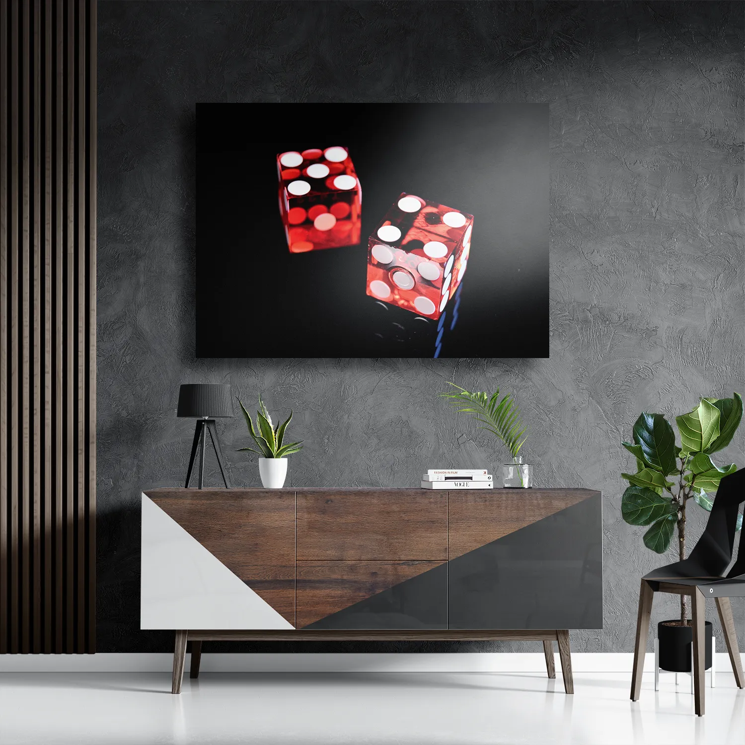 Schilderij De Dobbelstenen Rechthoek Horizontaal Template DB 50 70 Horizontaal Gaming En Spel 6 3