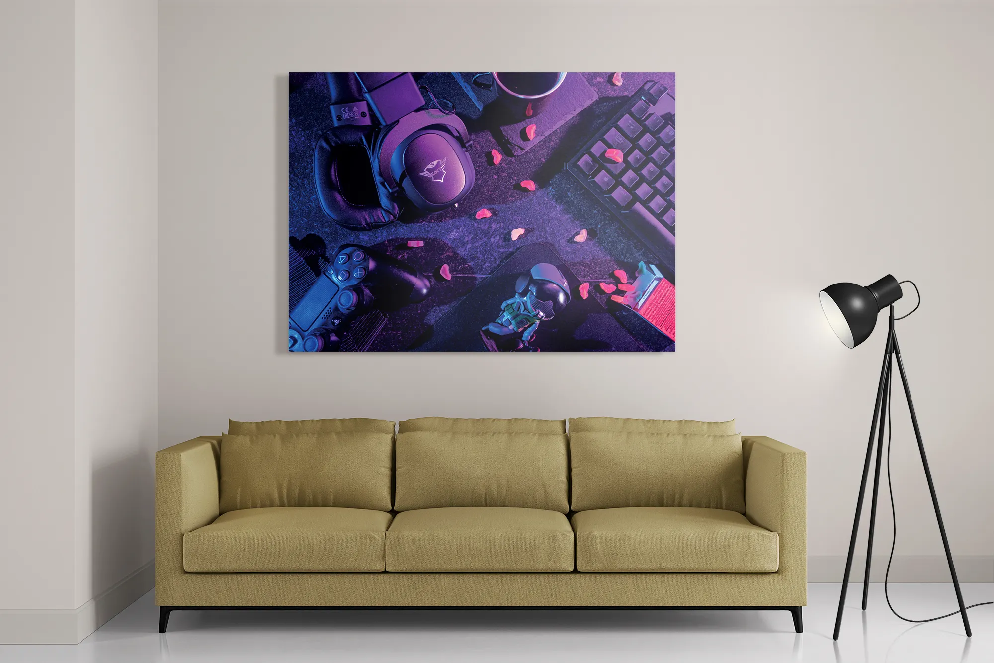 Schilderij Gaming Set Rechthoek Horizontaal Template DB 50 70 Horizontaal Gaming En Spel 7 2