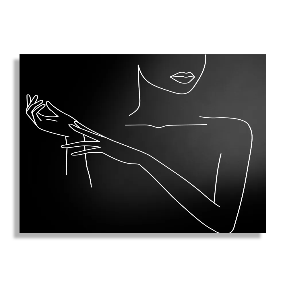 Schilderij Black and White Model 02 Rechthoek Horizontaal Template DB 50 70 Horizontaal Lifestyle 21 1