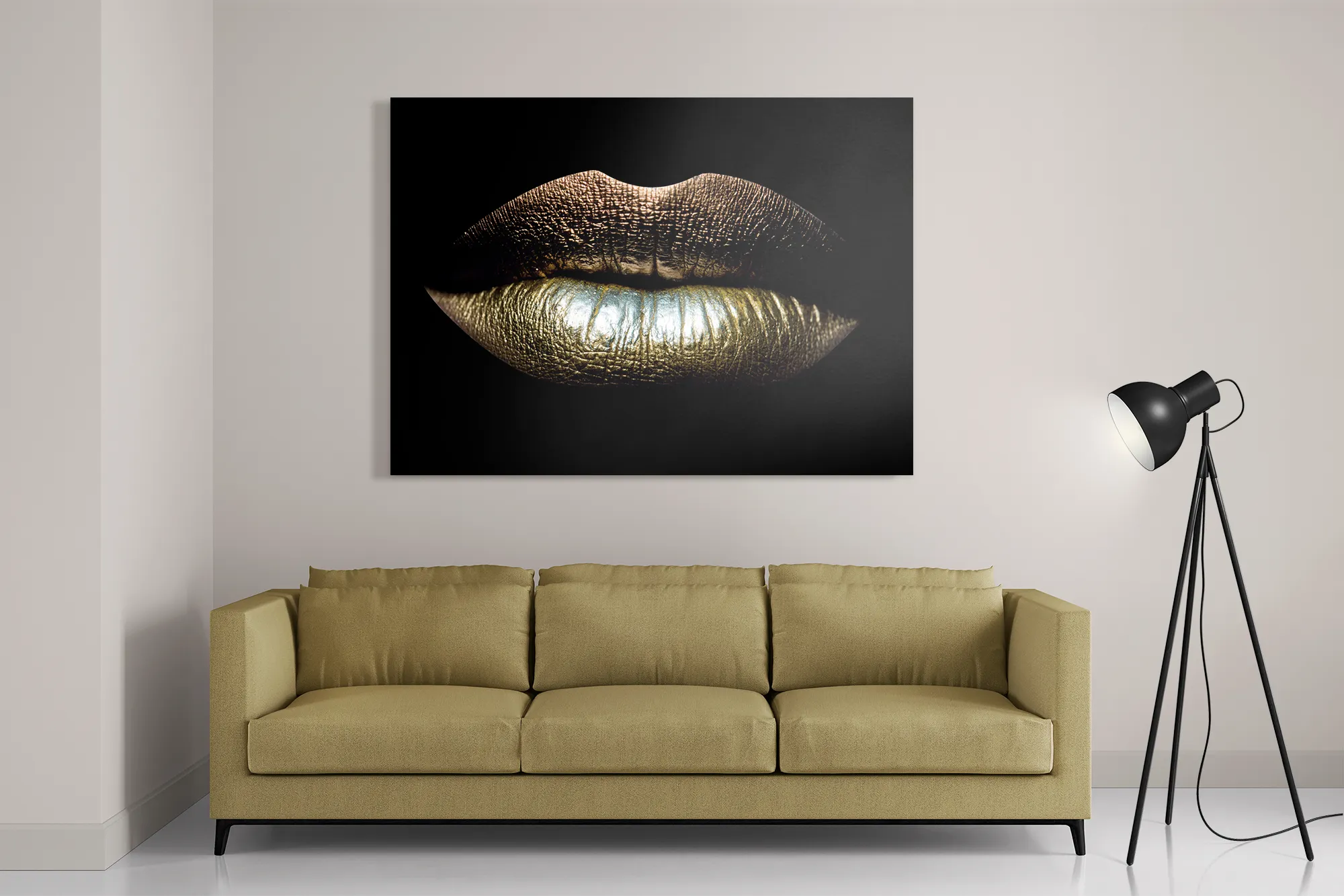Schilderij Golden Lips Rechthoek Horizontaal Template DB 50 70 Horizontaal Lifestyle 3 2