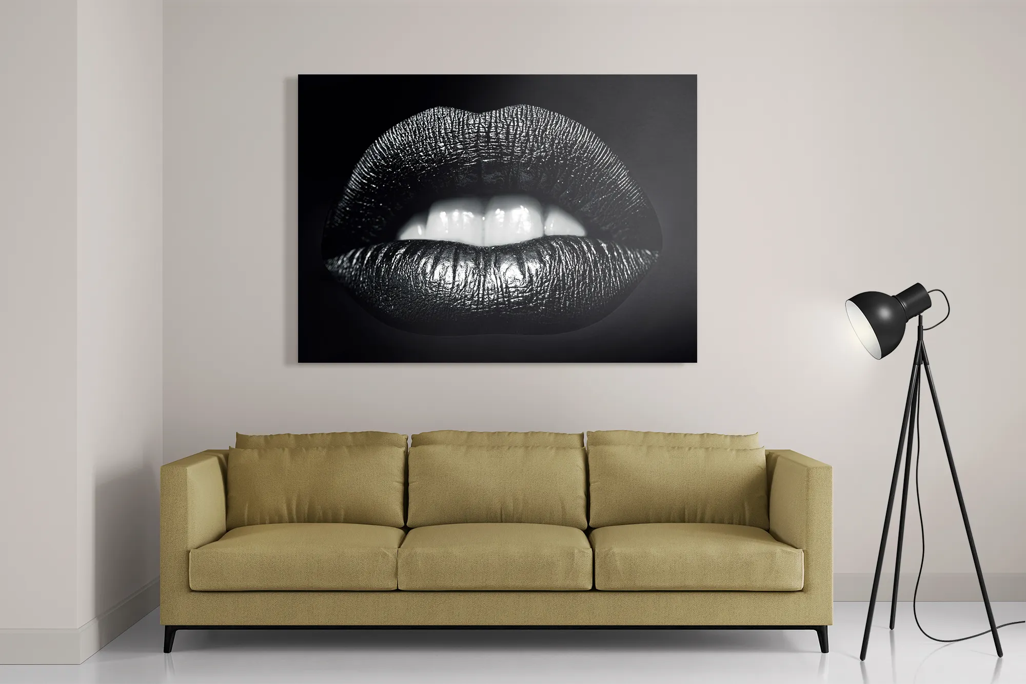 Schilderij Silver Lips Rechthoek Horizontaal Template DB 50 70 Horizontaal Lifestyle 4 2