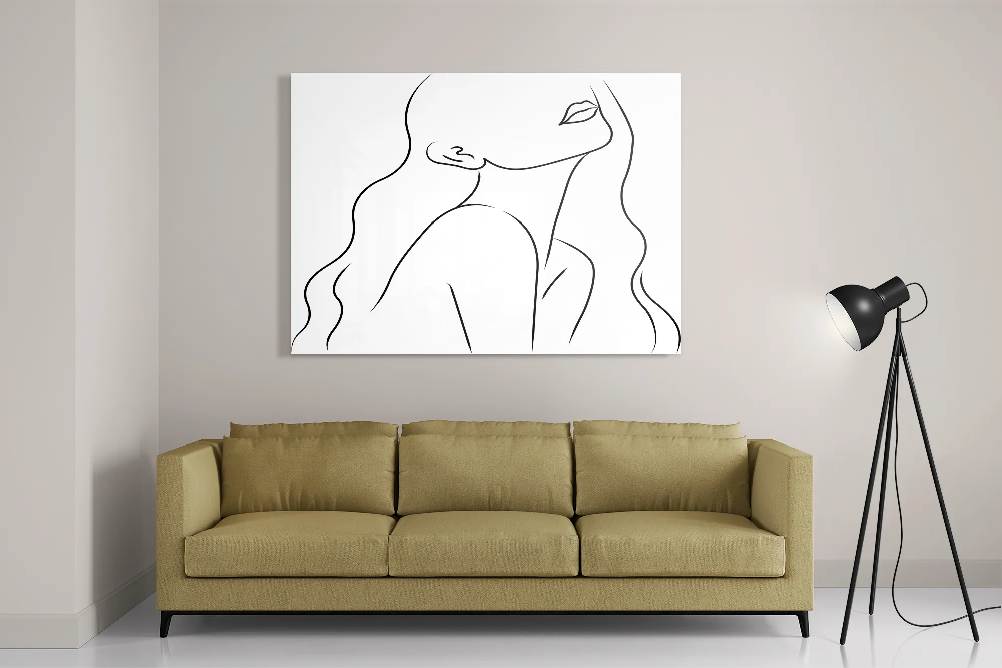 Schilderij Afwezig Model Rechthoek Horizontaal Template DB 50 70 Horizontaal Lifestyle 7 2