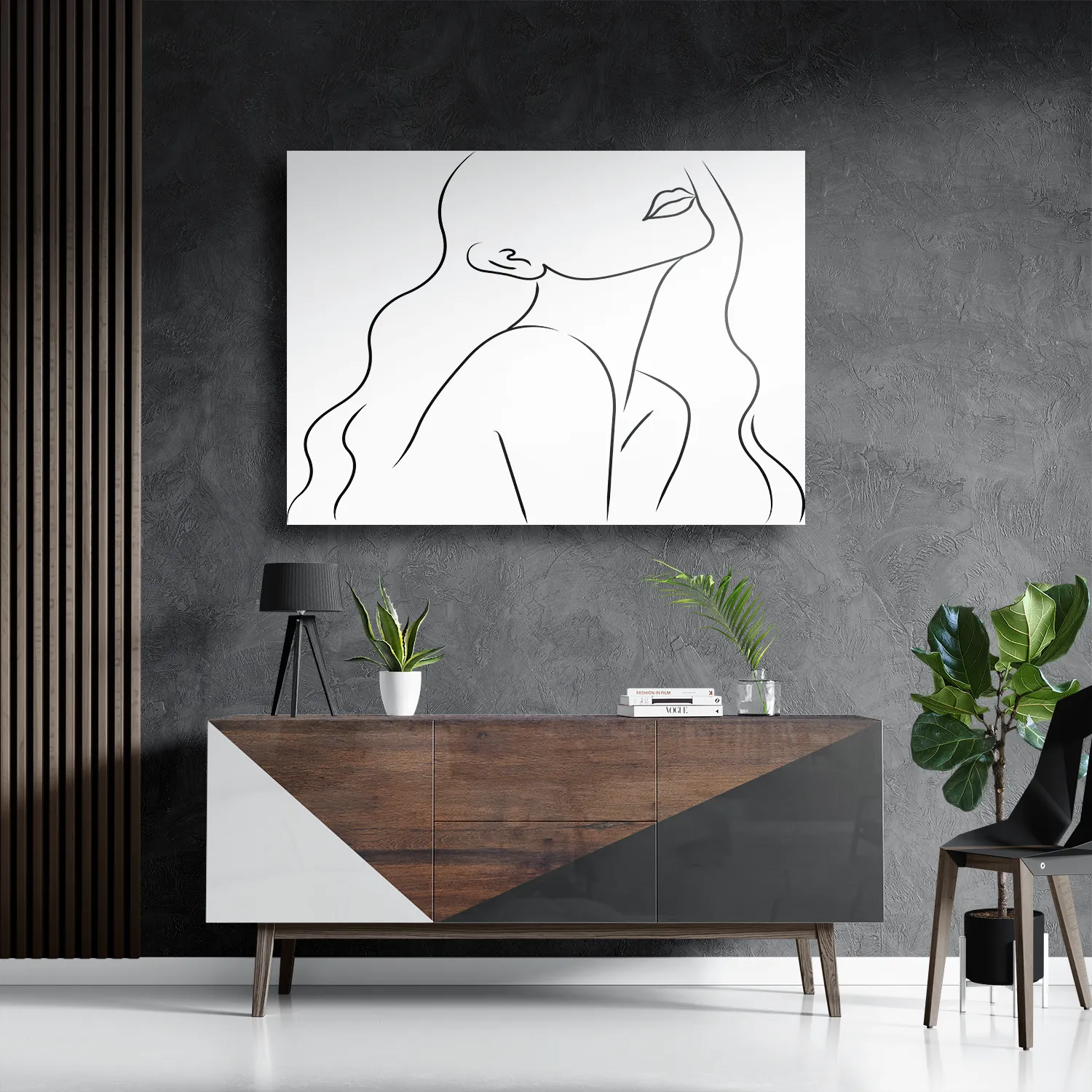 Schilderij Afwezig Model Rechthoek Horizontaal Template DB 50 70 Horizontaal Lifestyle 7 3