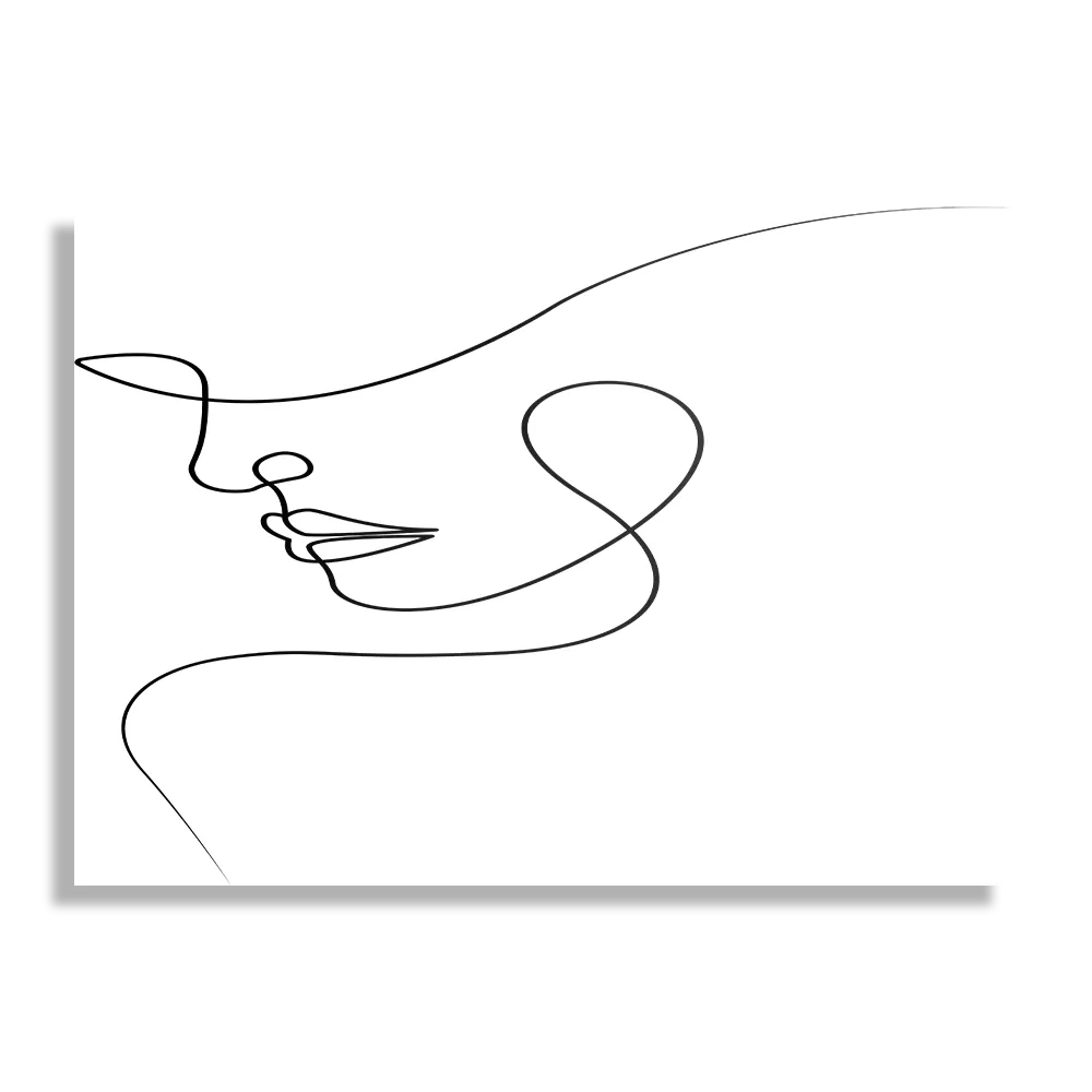 Schilderij De Golvende Dikke Kaaklijn Rechthoek Horizontaal Template DB 50 70 Horizontaal Lifestyle 8 1