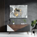 Schilderij Abstract Marmer Look Grijs met Goud 03 Rechthoek Horizontaal Template DB 50 70 Horizontaal Marmer 11 3