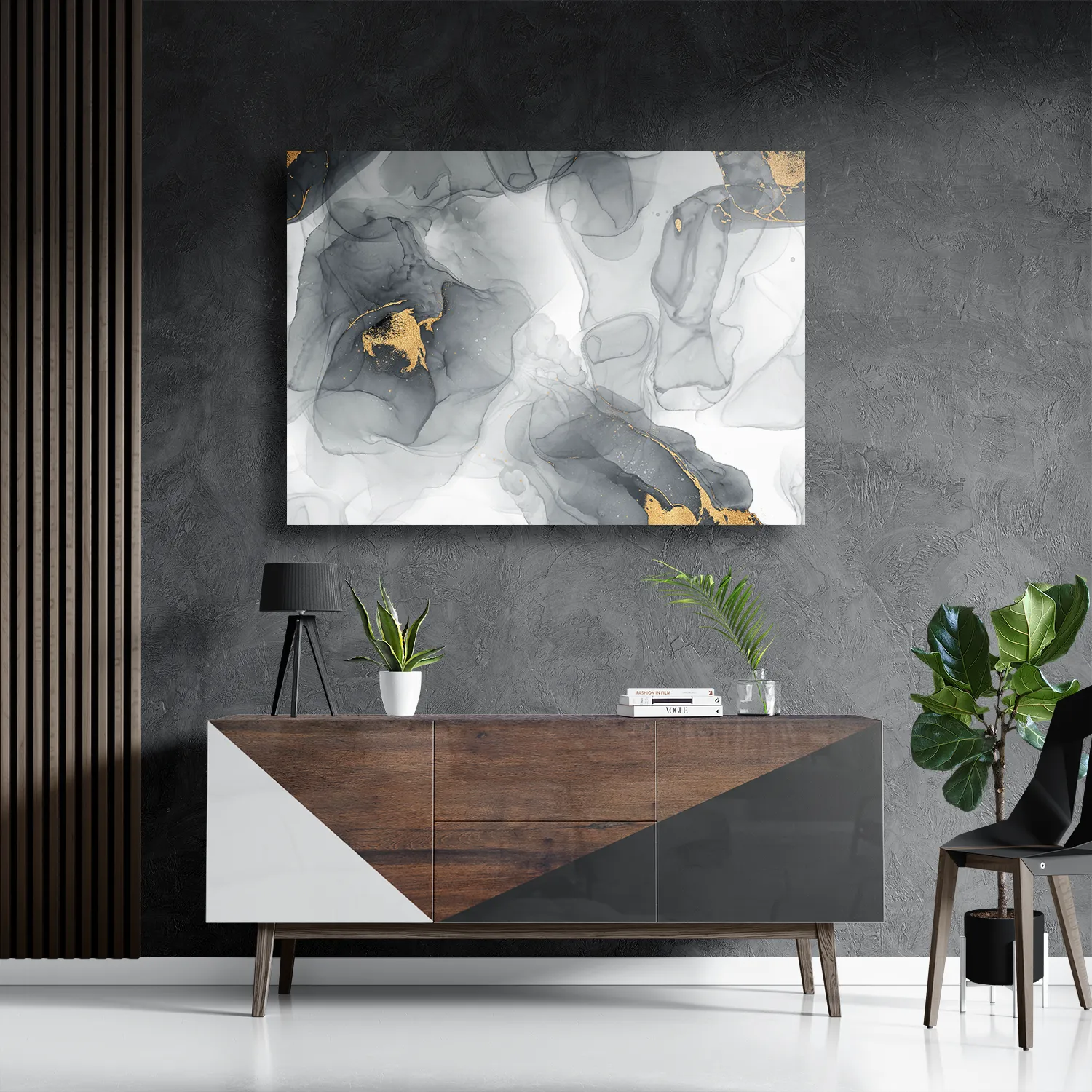 Template_DB_50-70_Horizontaal_Marmer_13-3 Schilderij Abstract Marmer Look Grijs met Goud 04 Rechthoek Horizontaal Template DB 50 70 Horizontaal Marmer 13 3