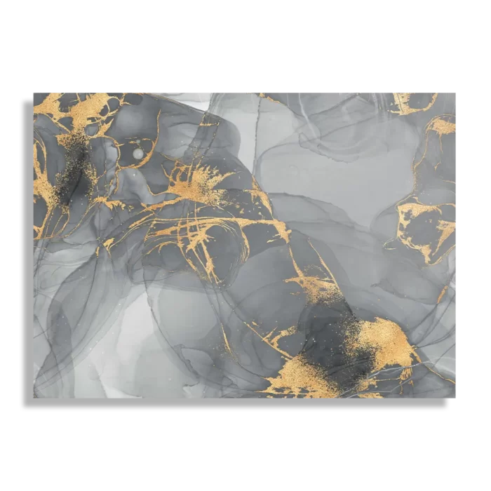 Schilderij Abstract Marmer Look Grijs met Goud 05 Rechthoek Horizontaal Template DB 50 70 Horizontaal Marmer 14 1