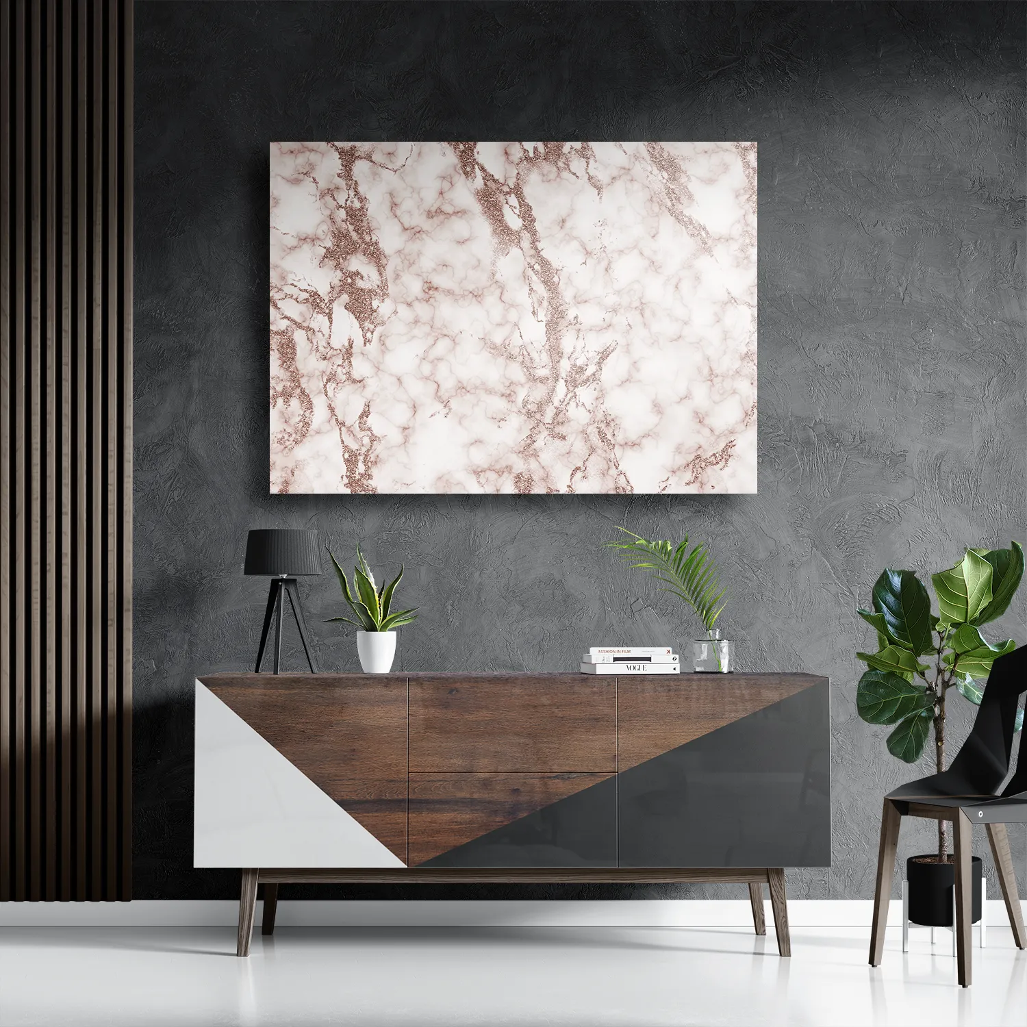 Schilderij Basis Marmer Look Bruin Rechthoek Horizontaal Template DB 50 70 Horizontaal Marmer 2 3