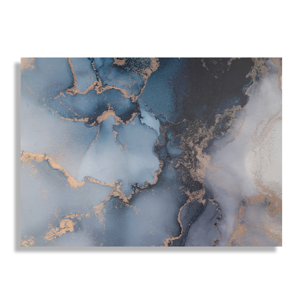 Schilderij Marmer Look Chique Donker Blauwtinten met Goud 03 Rechthoek Horizontaal Template DB 50 70 Horizontaal Marmer 32 1