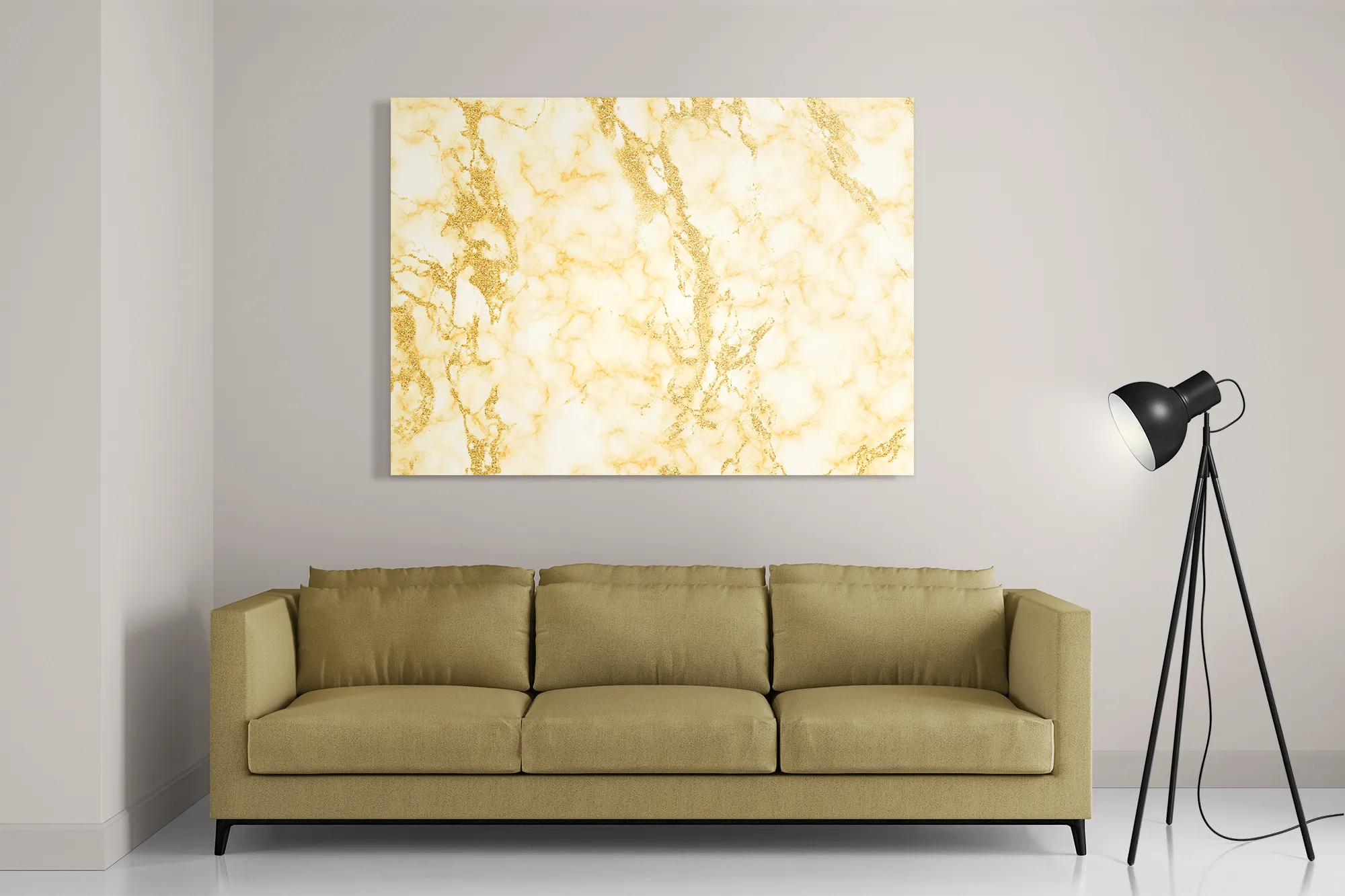 Schilderij Basis Marmer Look Geel Rechthoek Horizontaal Template DB 50 70 Horizontaal Marmer 5 2