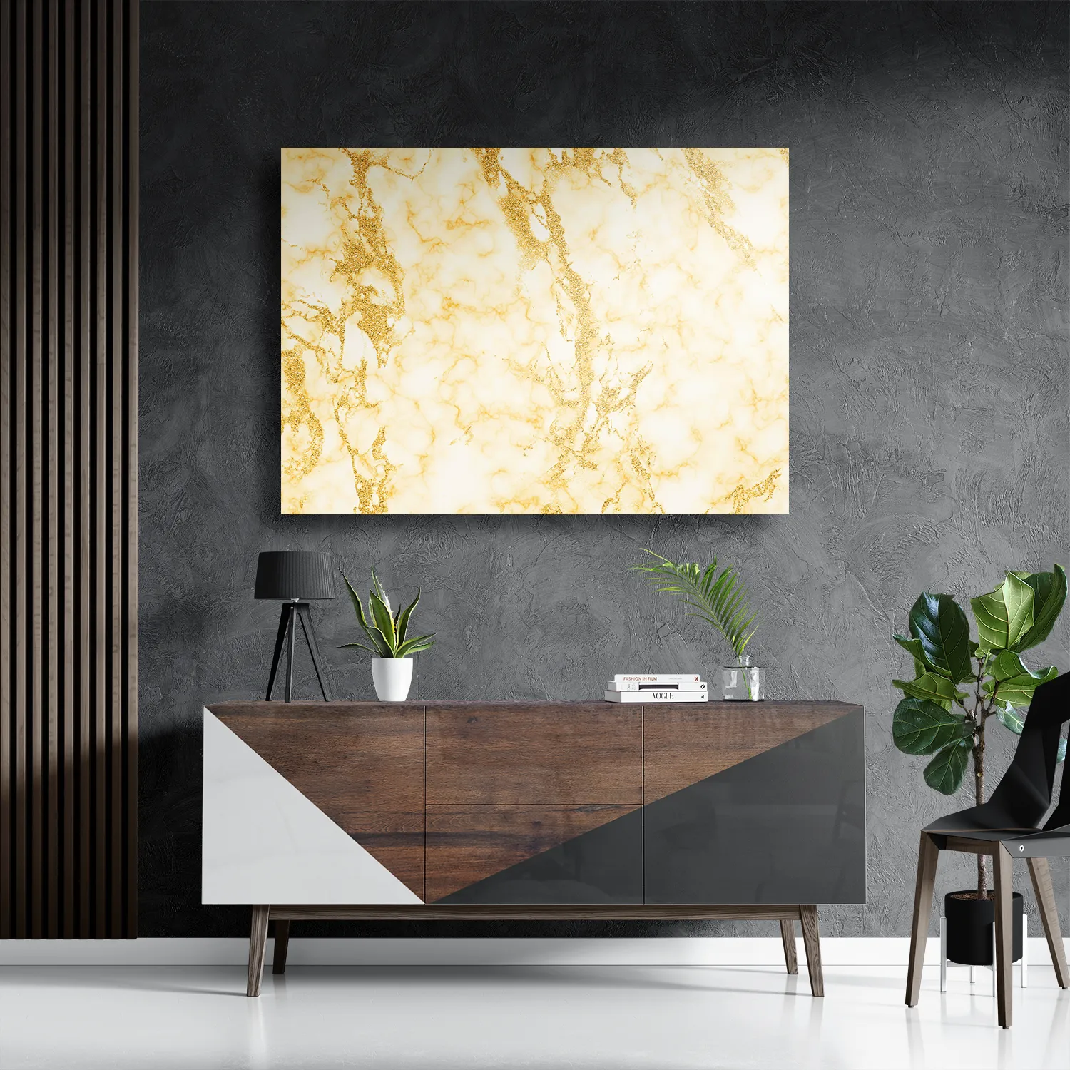 Schilderij Basis Marmer Look Geel Rechthoek Horizontaal Template DB 50 70 Horizontaal Marmer 5 3