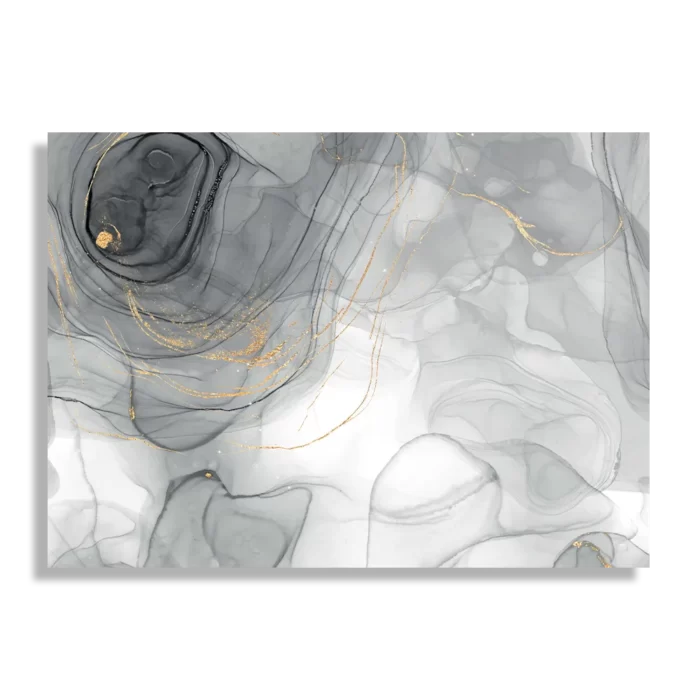 Schilderij Abstract Marmer Look Grijs met Goud 01 Rechthoek Horizontaal Template DB 50 70 Horizontaal Marmer 7 1