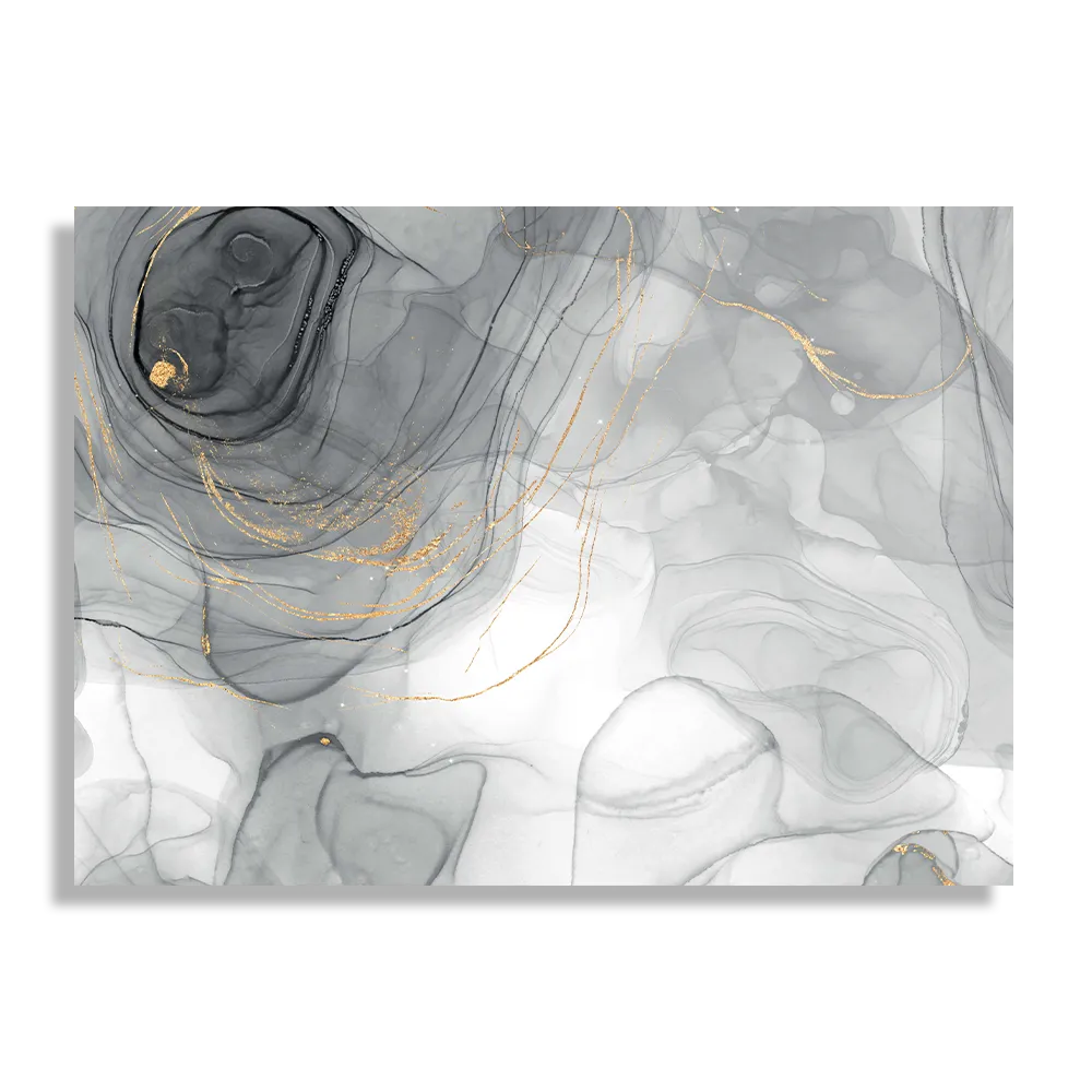 Schilderij Abstract Marmer Look Grijs met Goud 01 Rechthoek Horizontaal Template DB 50 70 Horizontaal Marmer 7 1