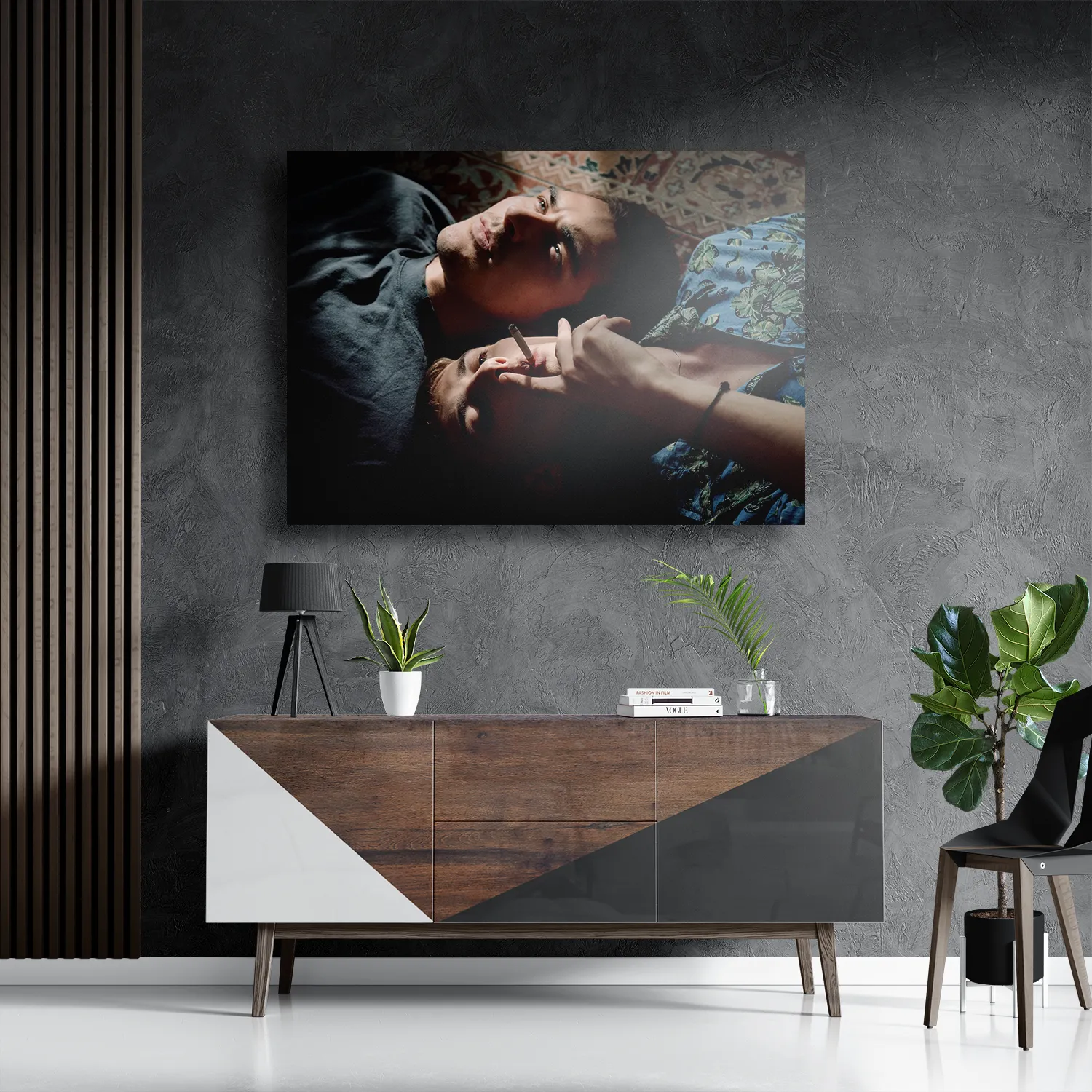 Schilderij When the Smoke is Going up Rechthoek Horizontaal Template DB 50 70 Horizontaal Mensen 11 3