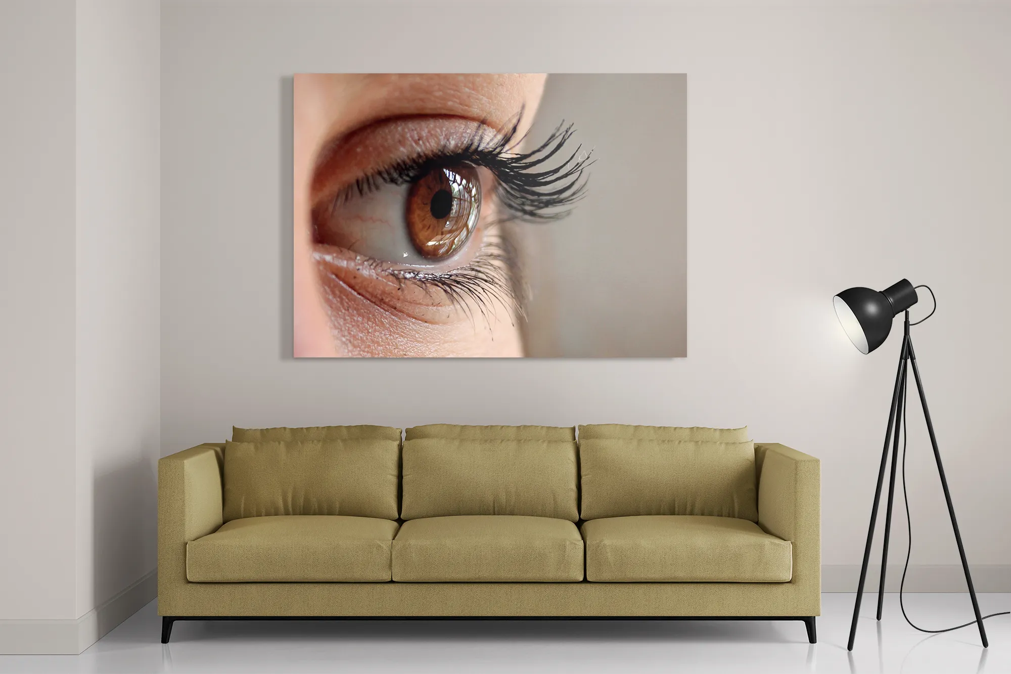 Schilderij Het Bruine Oog Rechthoek Horizontaal Template DB 50 70 Horizontaal Mensen 19 2