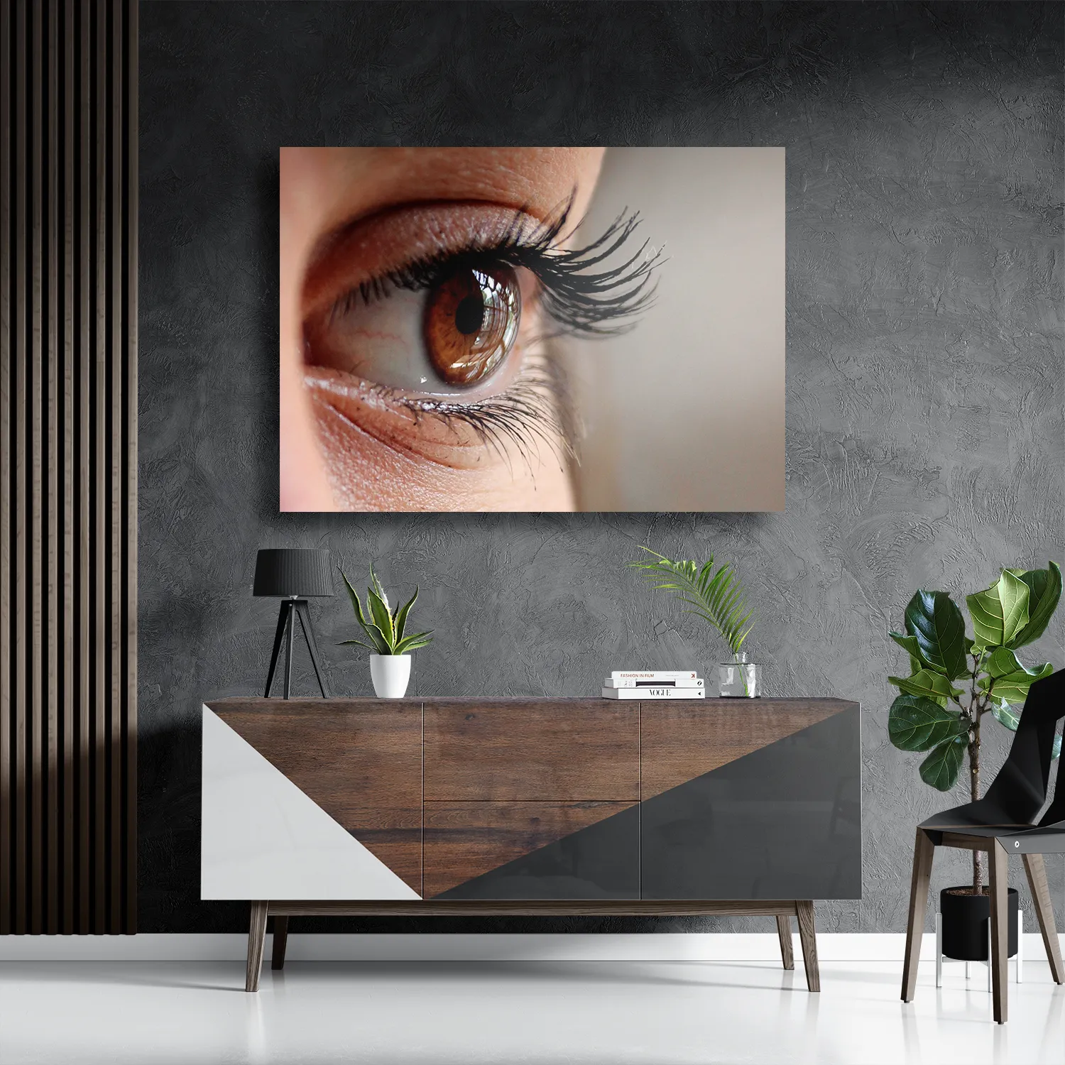 Schilderij Het Bruine Oog Rechthoek Horizontaal Template DB 50 70 Horizontaal Mensen 19 3