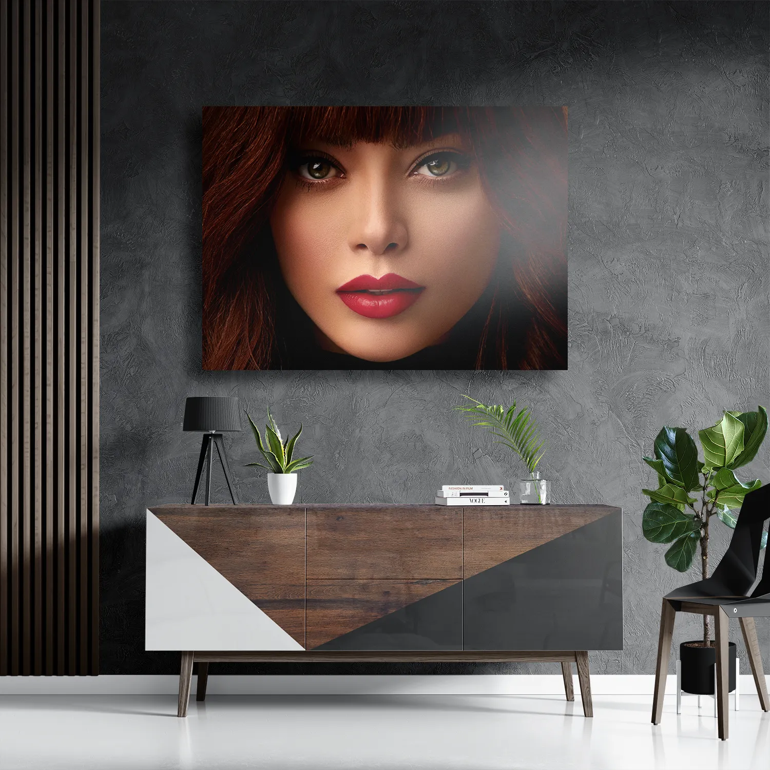 Template_DB_50-70_Horizontaal_Mensen_20-3 Schilderij Mooie Vrouw Met Oranje Haar Rechthoek Horizontaal Template DB 50 70 Horizontaal Mensen 20 3