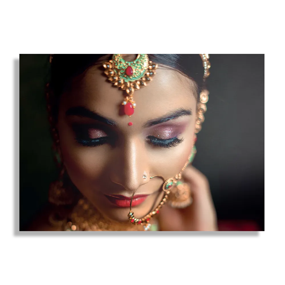 Schilderij Indiaanse Vrouw In Kostuum Rechthoek Horizontaal Template DB 50 70 Horizontaal Mensen 21 1