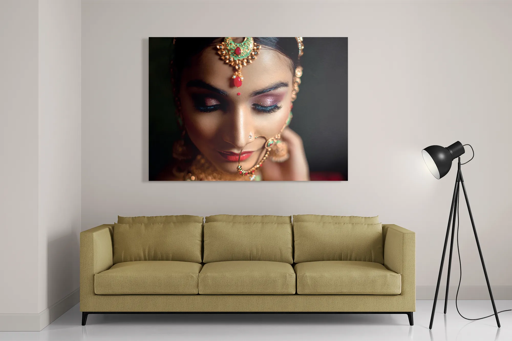 Schilderij Indiaanse Vrouw In Kostuum Rechthoek Horizontaal Template DB 50 70 Horizontaal Mensen 21 2