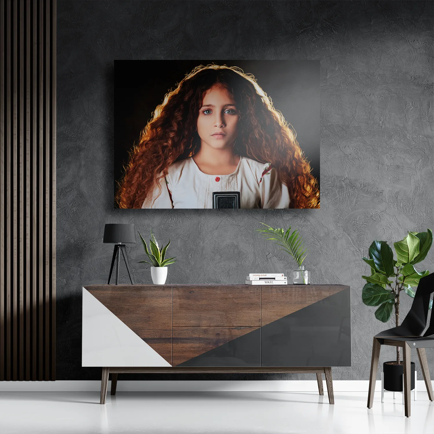 Schilderij Mooi Jong Meisje Met Camera Rechthoek Horizontaal Template DB 50 70 Horizontaal Mensen 22 3