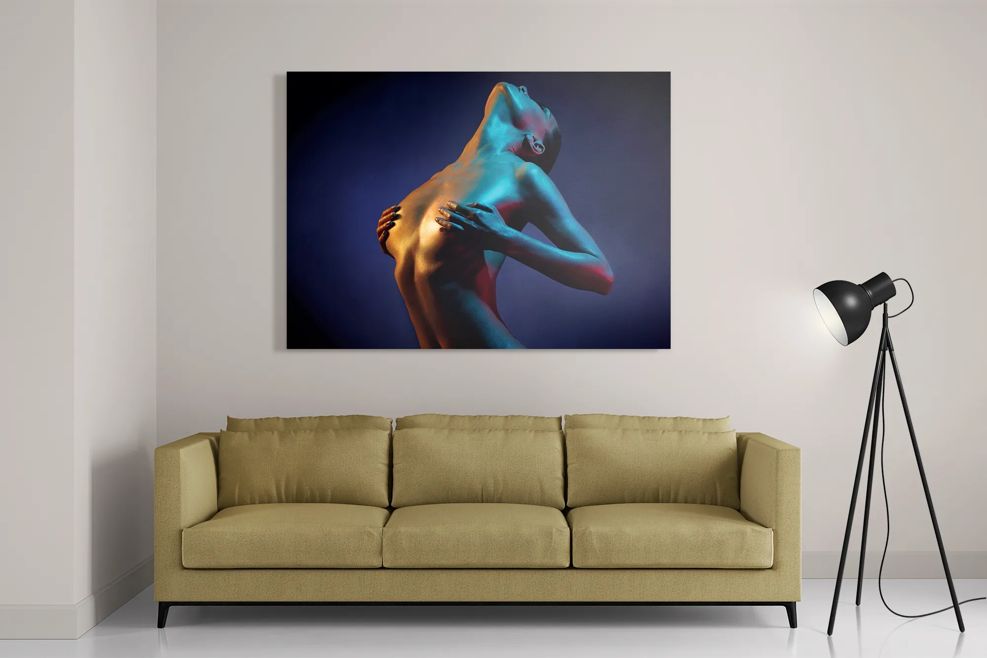 Schilderij Artistieke Mooie Vrouw Goud 01 Rechthoek Horizontaal Template DB 50 70 Horizontaal Mensen 31 2
