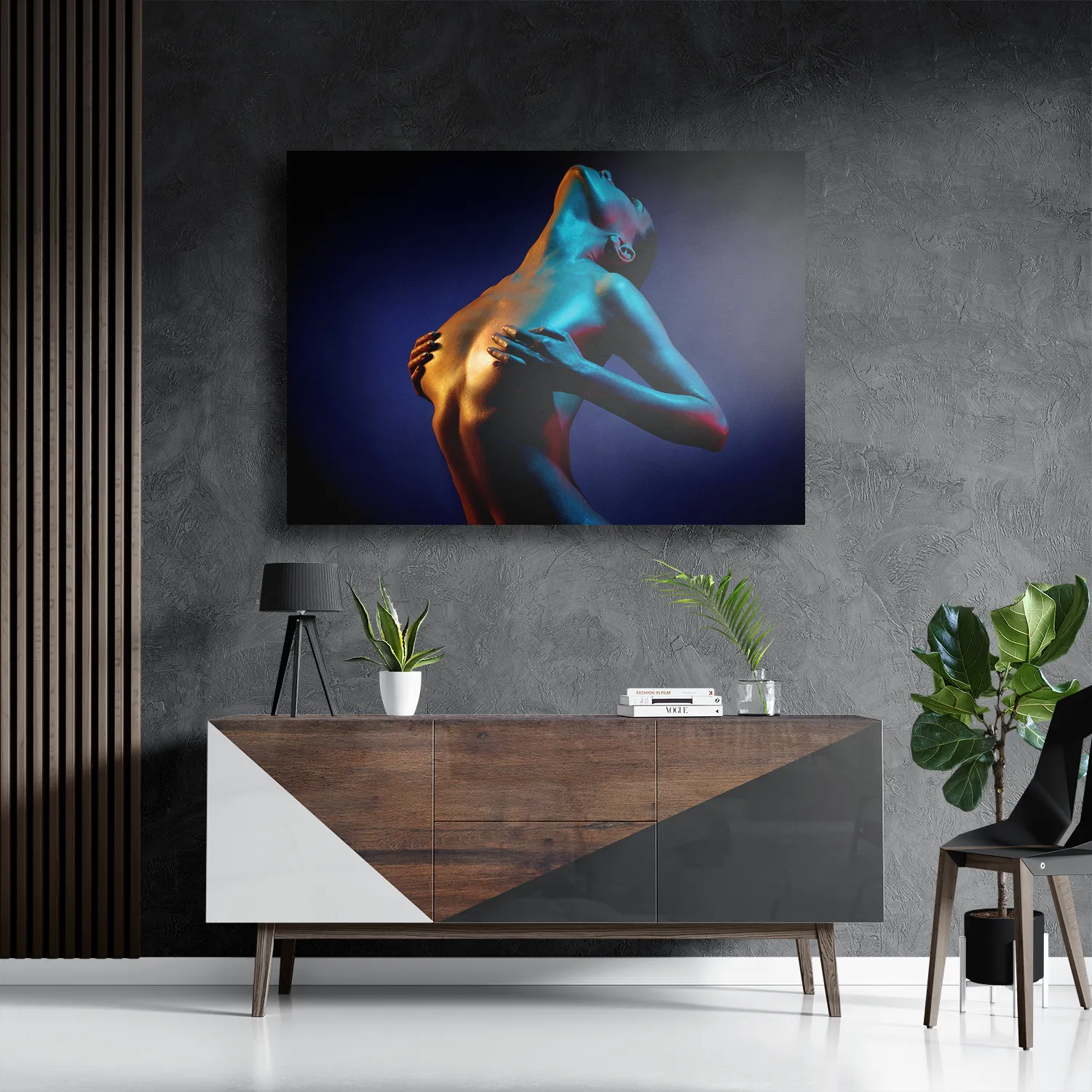 Schilderij Artistieke Mooie Vrouw Goud 01 Rechthoek Horizontaal Template DB 50 70 Horizontaal Mensen 31 3