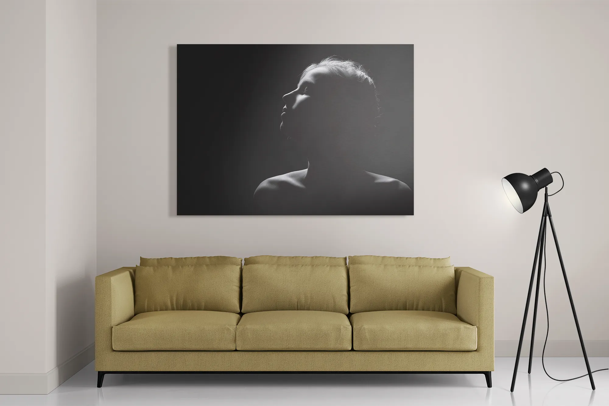 Schilderij Mooie Vrouw Wegkijkend Rechthoek Horizontaal Template DB 50 70 Horizontaal Mensen 35 2