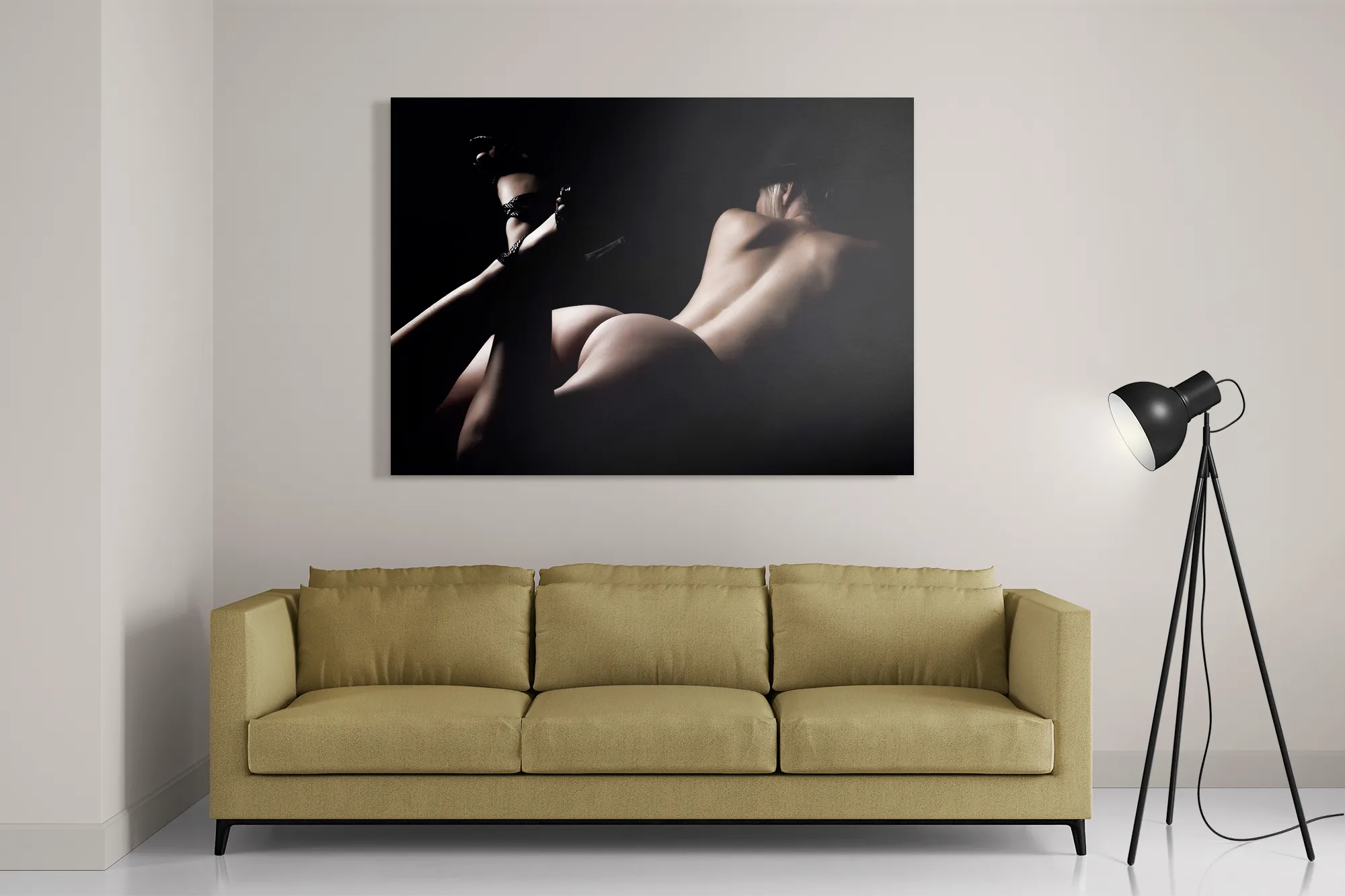 Template_DB_50-70_Horizontaal_Mensen_37-2 Schilderij Blote Vrouw achterzijde Met Hoed Rechthoek Horizontaal Template DB 50 70 Horizontaal Mensen 37 2