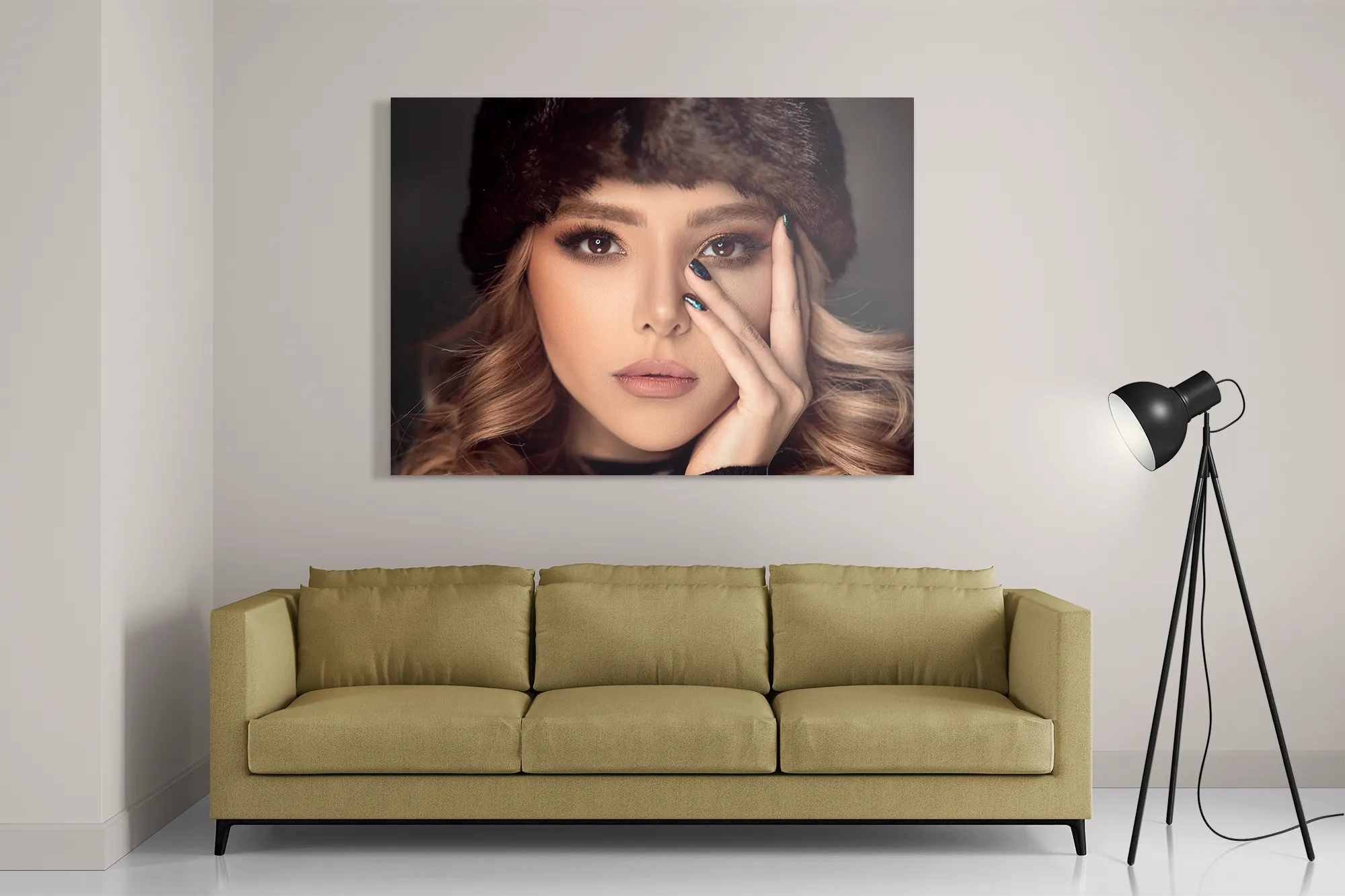 Schilderij Sexy Blonde Dame Met Oosterse Muts Rechthoek Horizontaal Template DB 50 70 Horizontaal Mensen 6 2