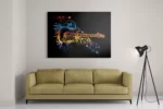 Schilderij Rock Gitaar Rechthoek Horizontaal Template DB 50 70 Horizontaal Muziek 21 2