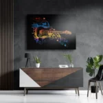 Schilderij Rock Gitaar Rechthoek Horizontaal Template DB 50 70 Horizontaal Muziek 21 3
