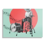 Schilderij Drummen Als Een Baas Rechthoek Horizontaal Template DB 50 70 Horizontaal Muziek 9 1