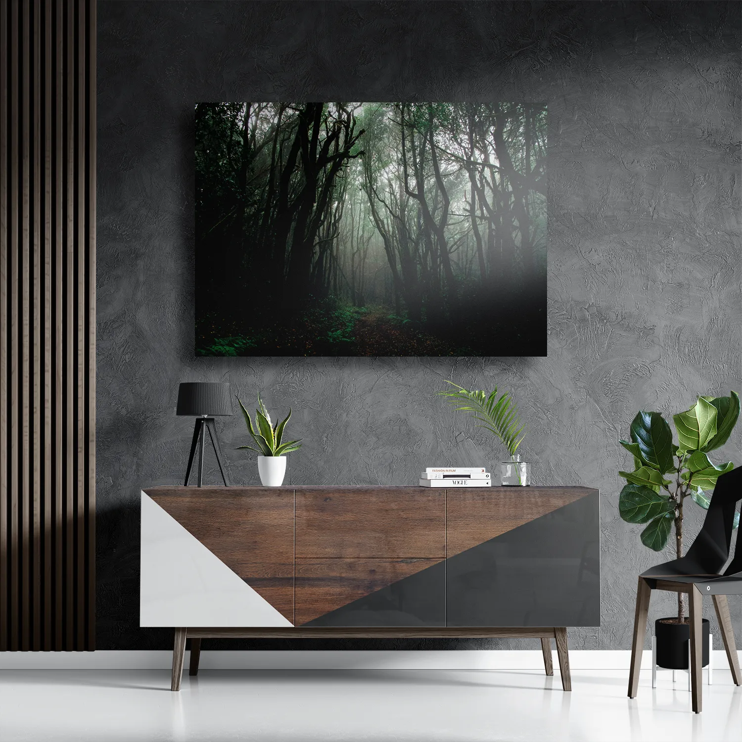 Schilderij Het Donkere Bos 2 Rechthoek Horizontaal Template DB 50 70 Horizontaal Natuur 17 3