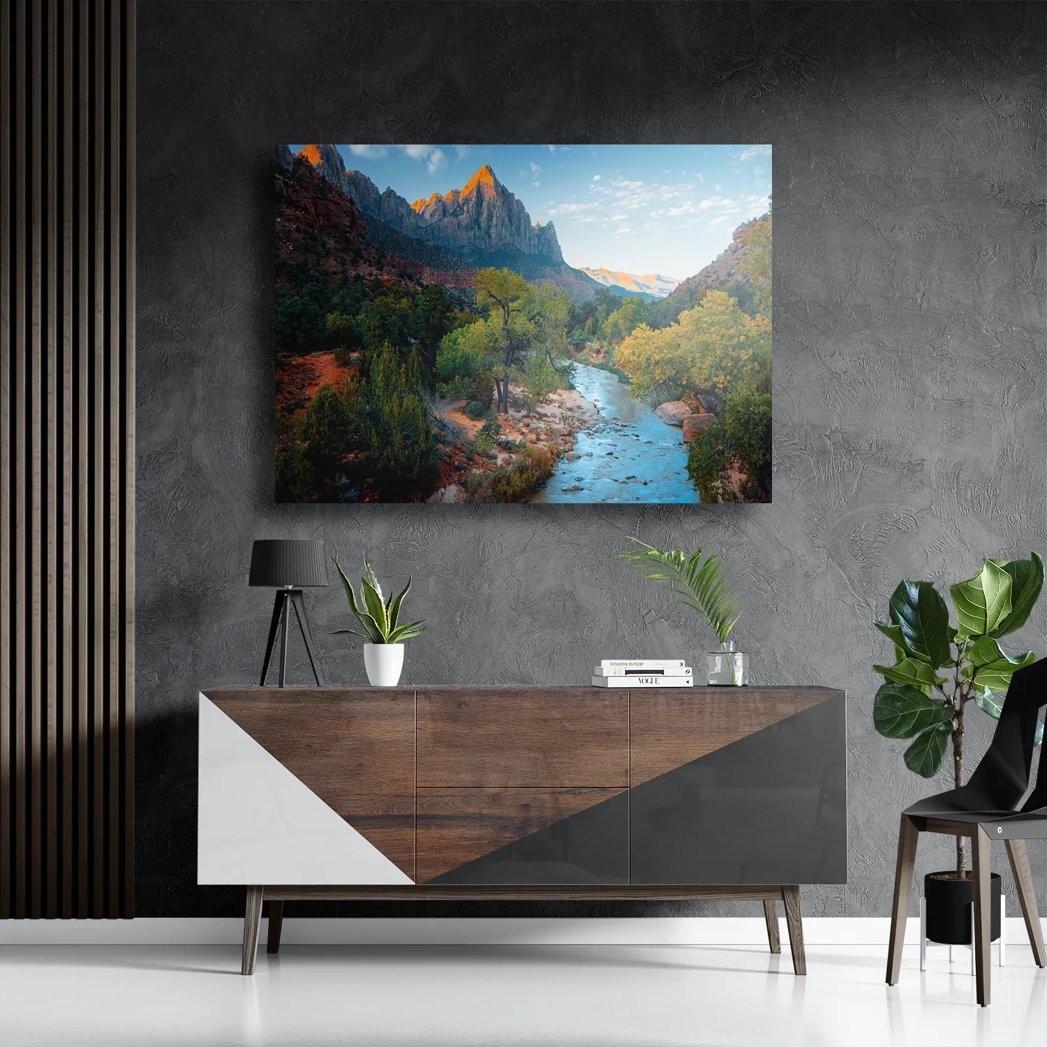 Schilderij De rivier van ZION Rechthoek Horizontaal Template DB 50 70 Horizontaal Natuur 21 3