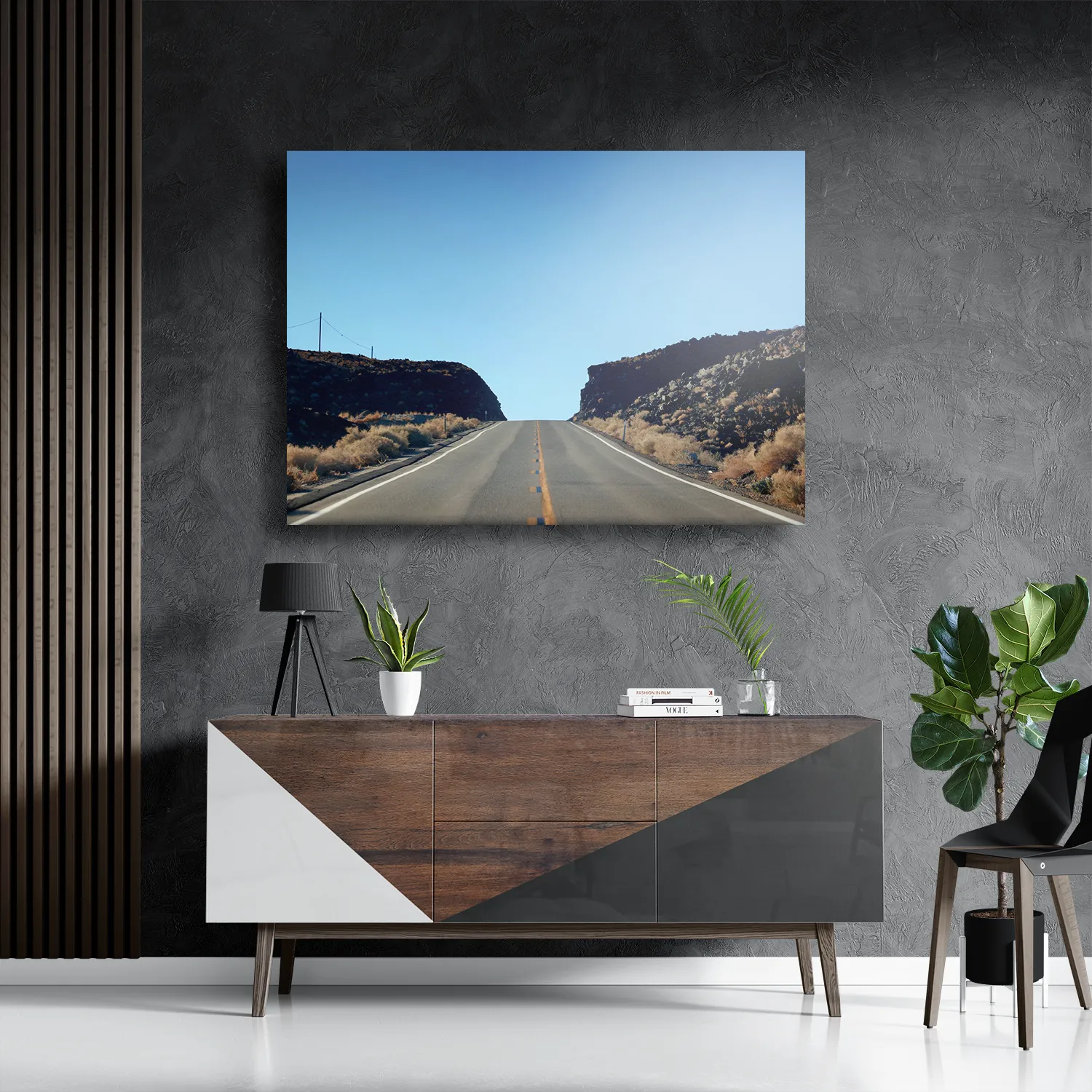 Schilderij Eindeloze weg Rechthoek Horizontaal Template DB 50 70 Horizontaal Natuur 4 3